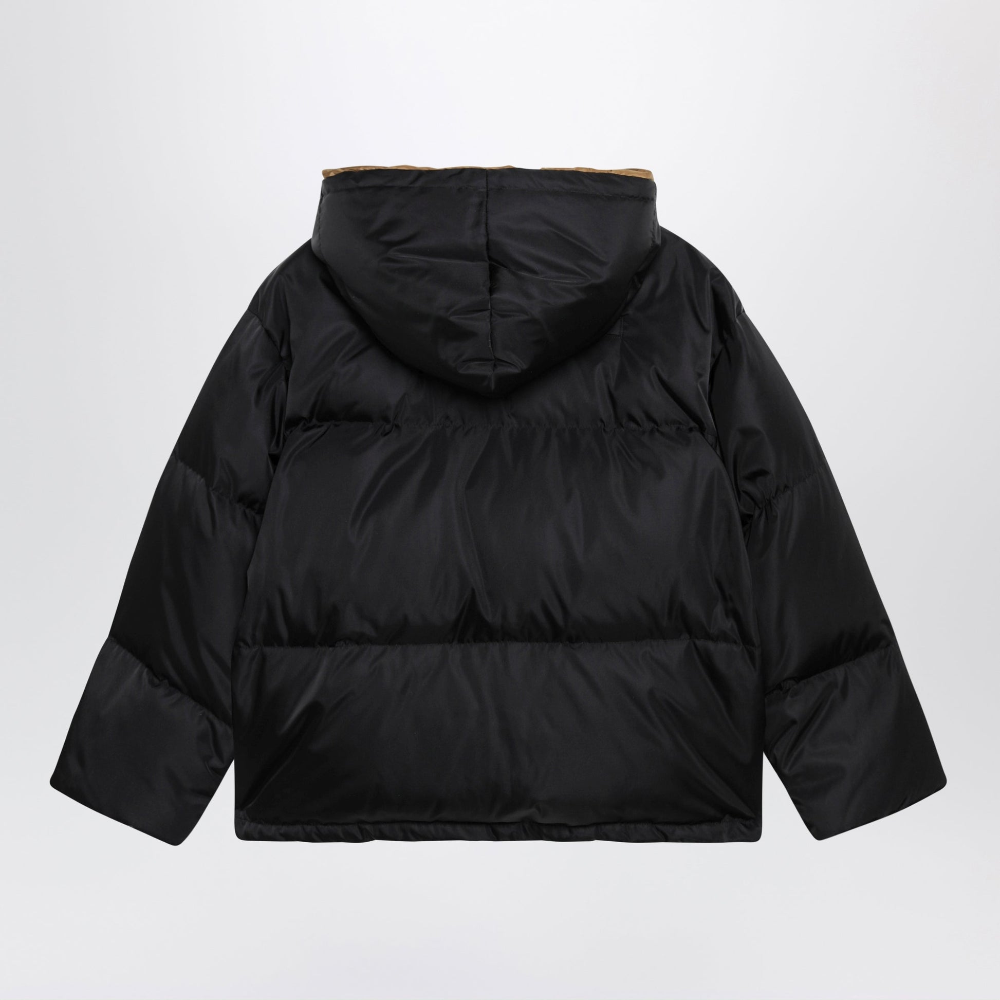 Prada Black Zip-Up Puffer Jacket In Re-Nylon Women PRADA