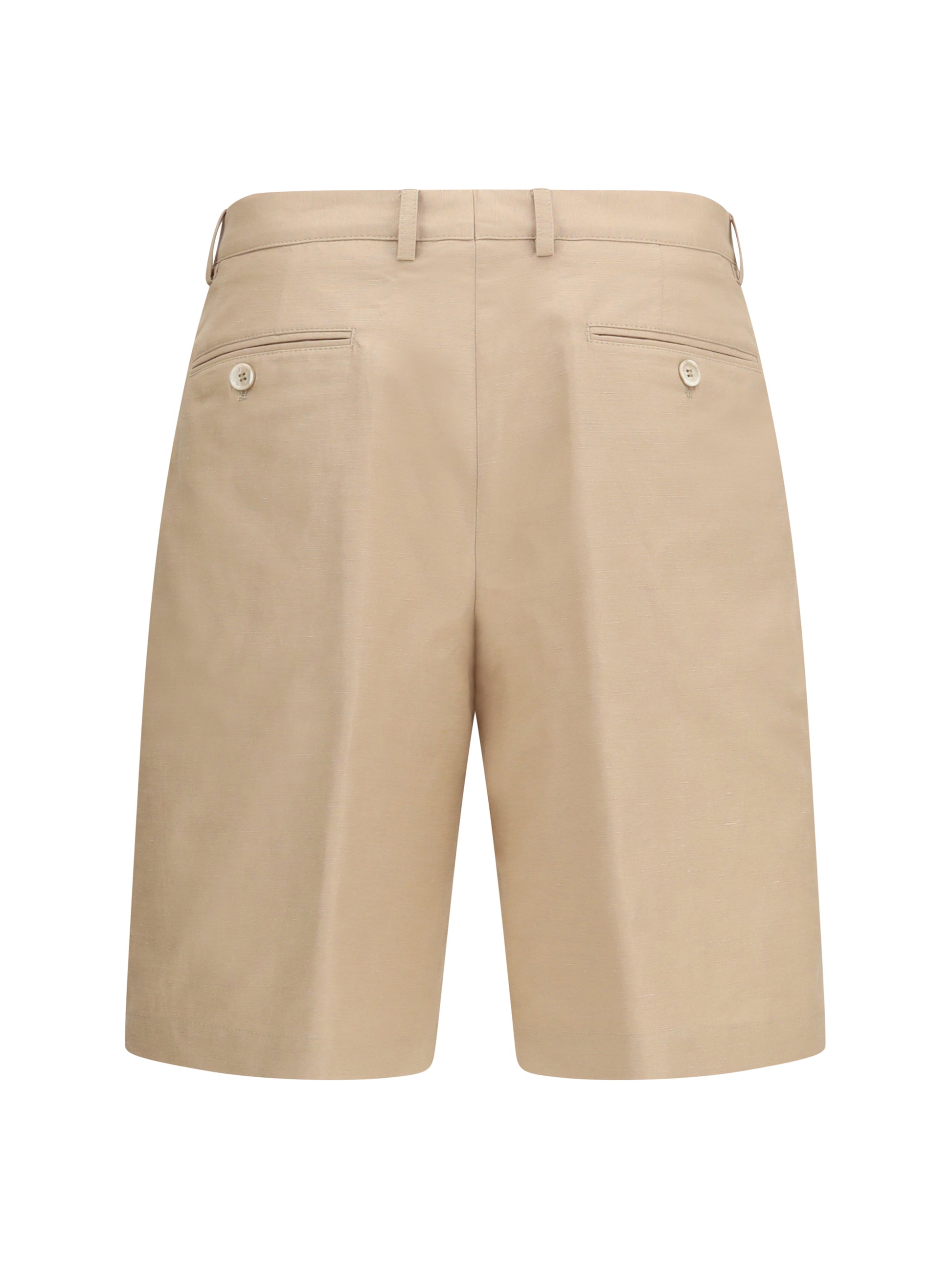 Brunello Cucinelli Men Cotton And Linen Shorts BRUNELLO CUCINELLI