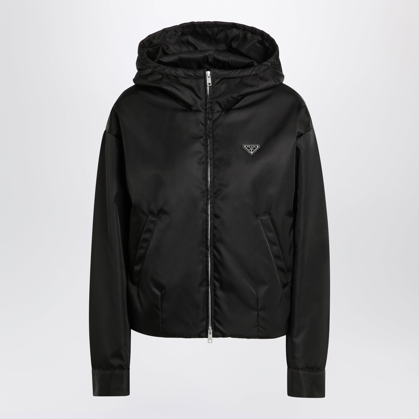 Prada Black Zip Jacket In Re-Nylon Women PRADA
