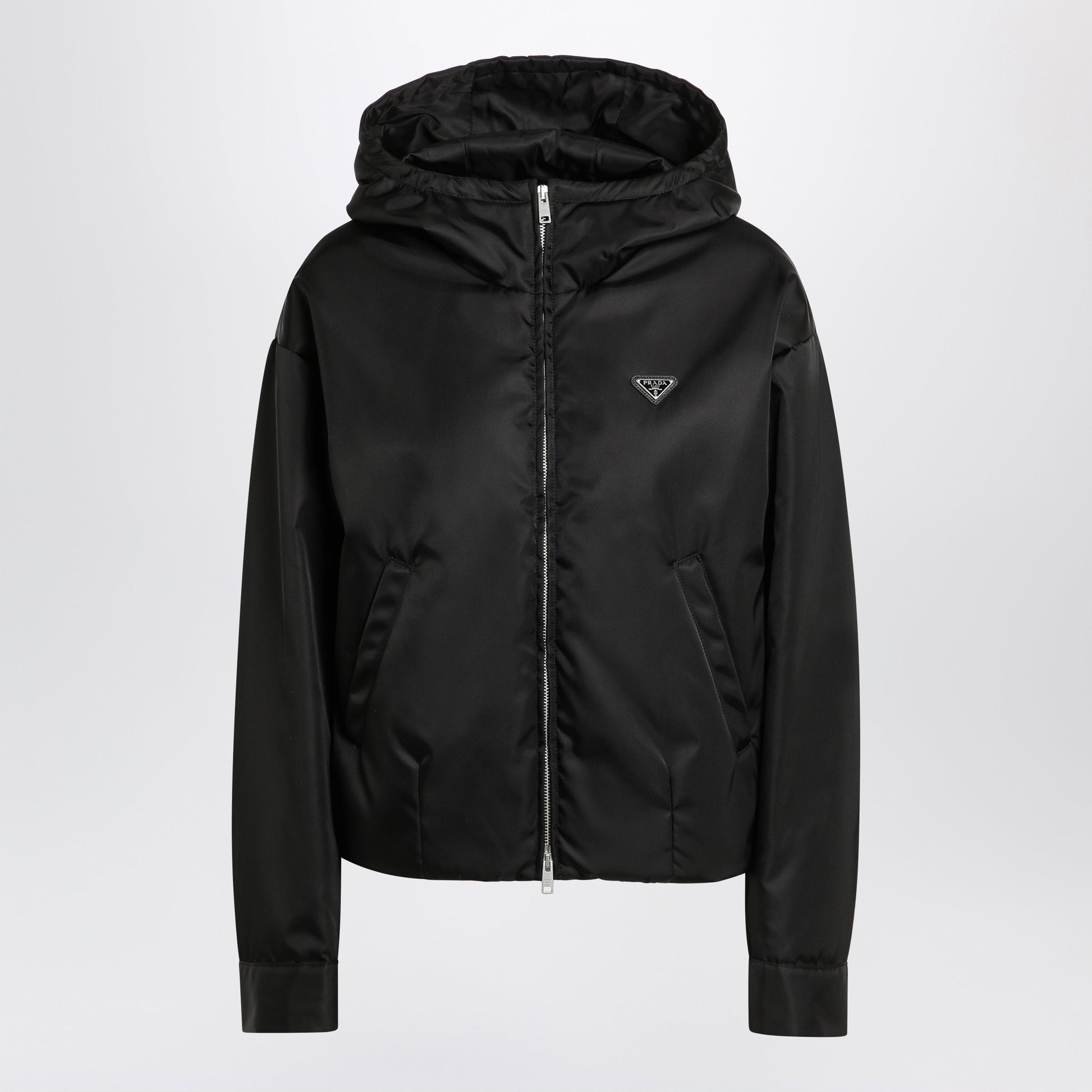 Prada Black Zip Jacket In Re-Nylon Women PRADA