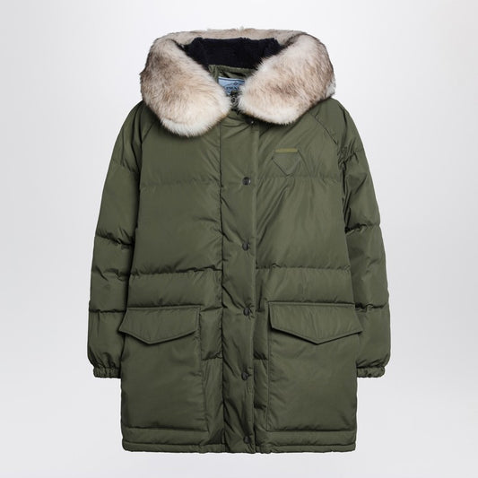 Prada Military Green Re-Nylon Padded Jacket Women
