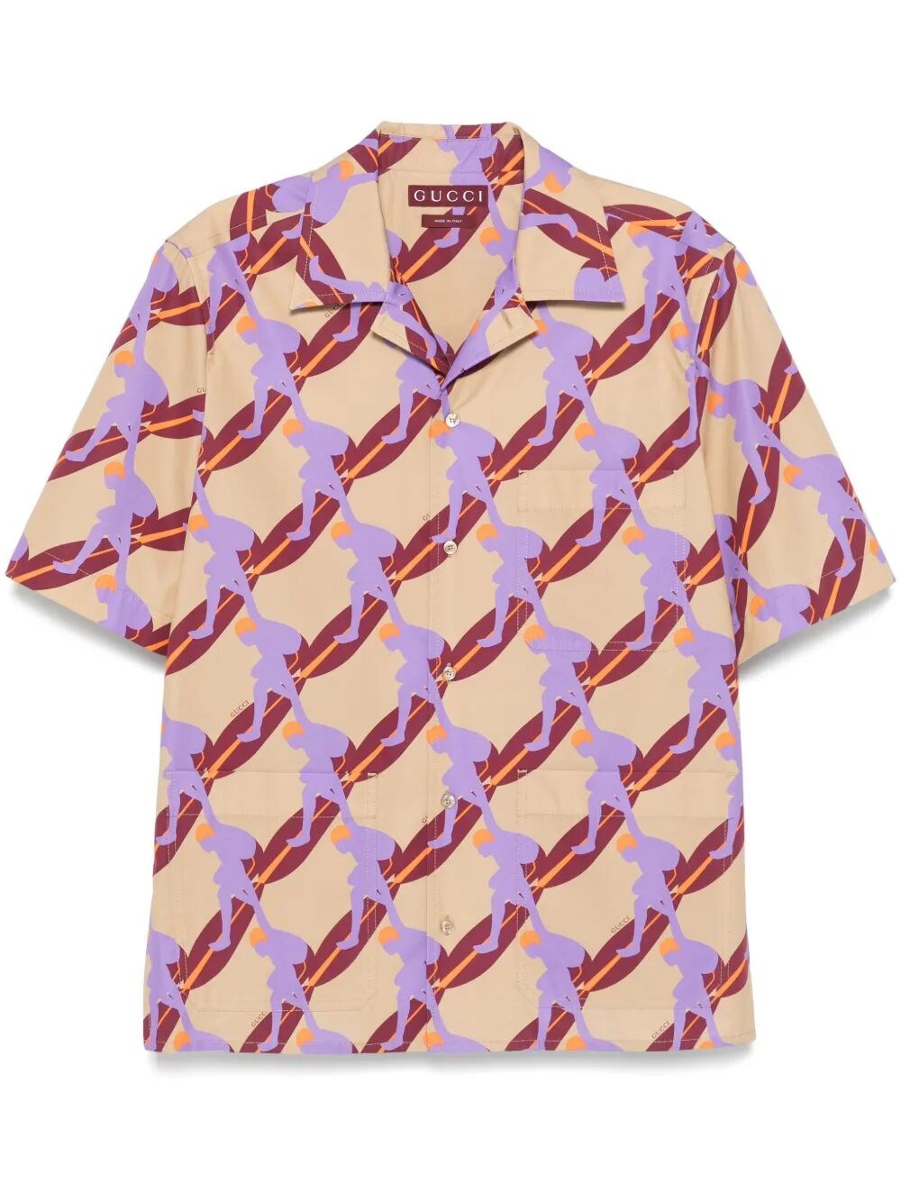 Gucci Men `Twisted Surf On Pop` Print Shirt GUCCI