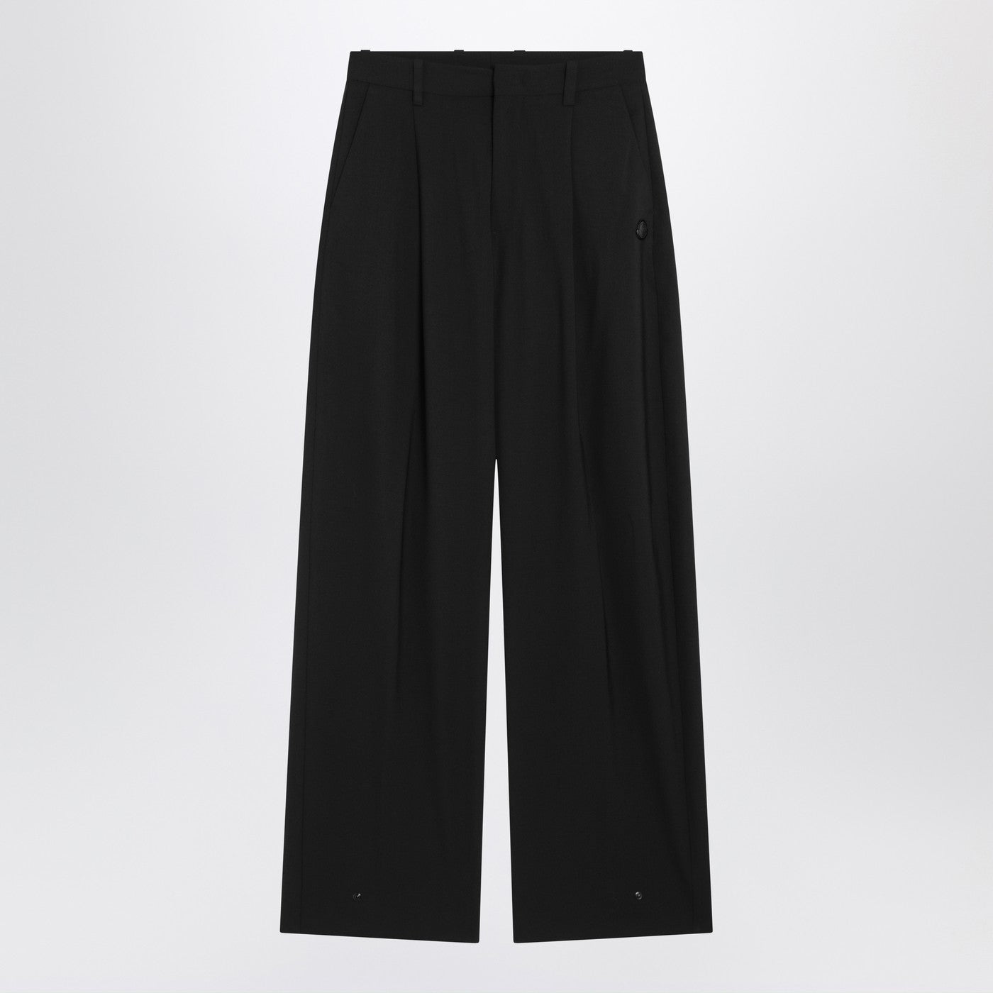 Moncler X Edward Enninful Black Wool-Blend Trousers Women Moncler X Edward Enninful