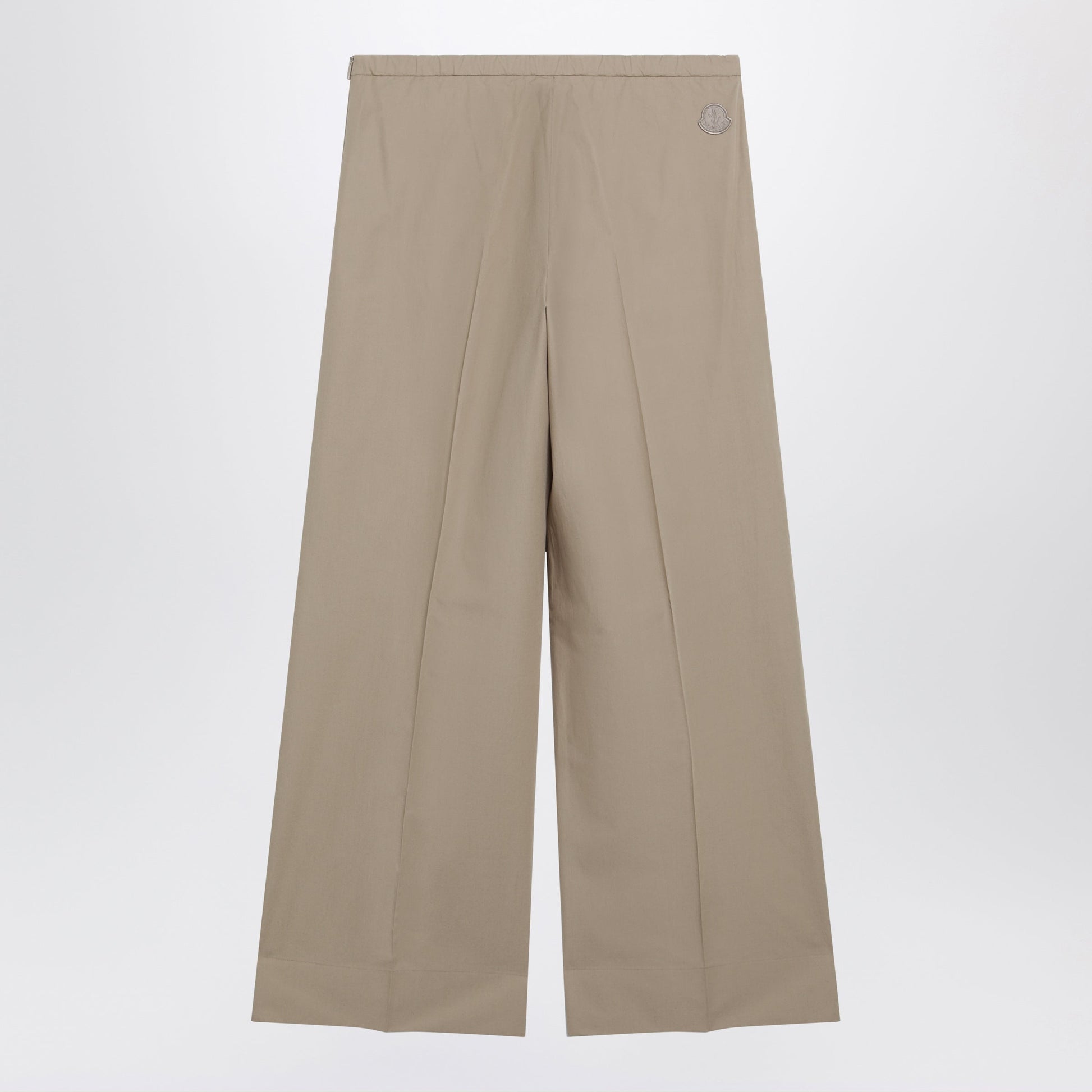 Moncler Beige Cotton Trousers Women MONCLER