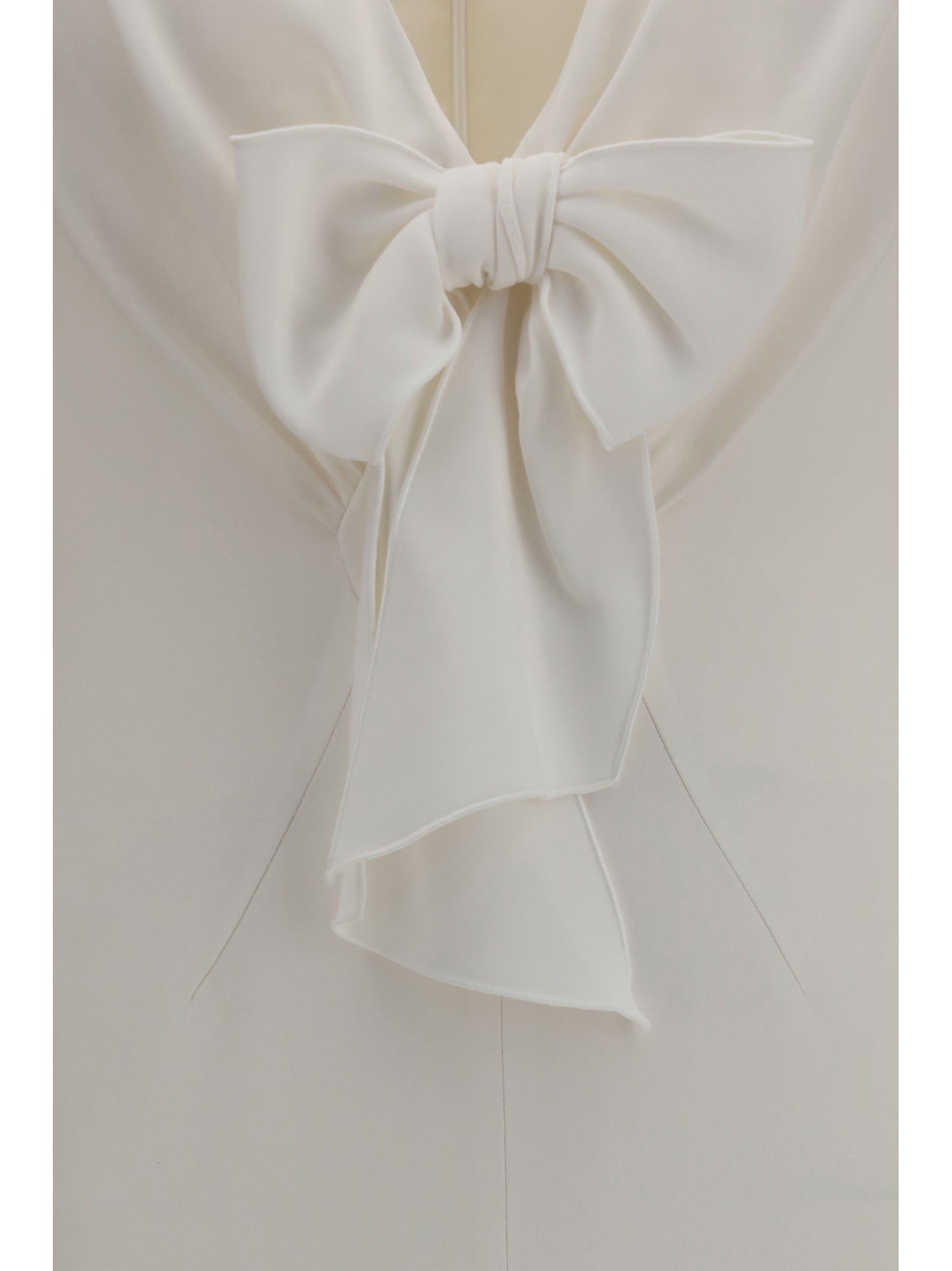 Alessandra Rich Women V-Neck Dress With Bow ALESSANDRA RICH