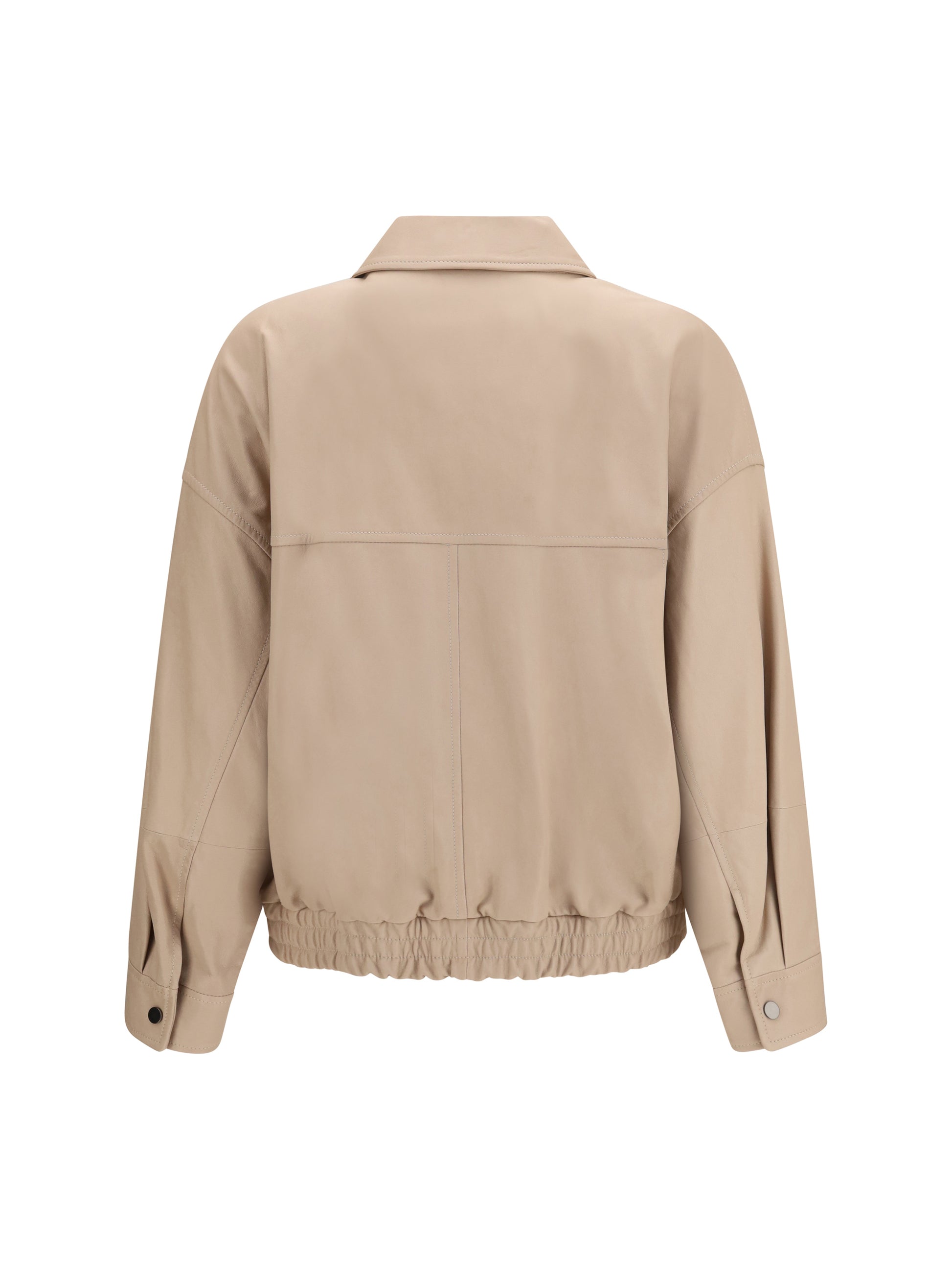 Brunello Cucinelli Women Glossy Nappa Jacket With Monili BRUNELLO CUCINELLI