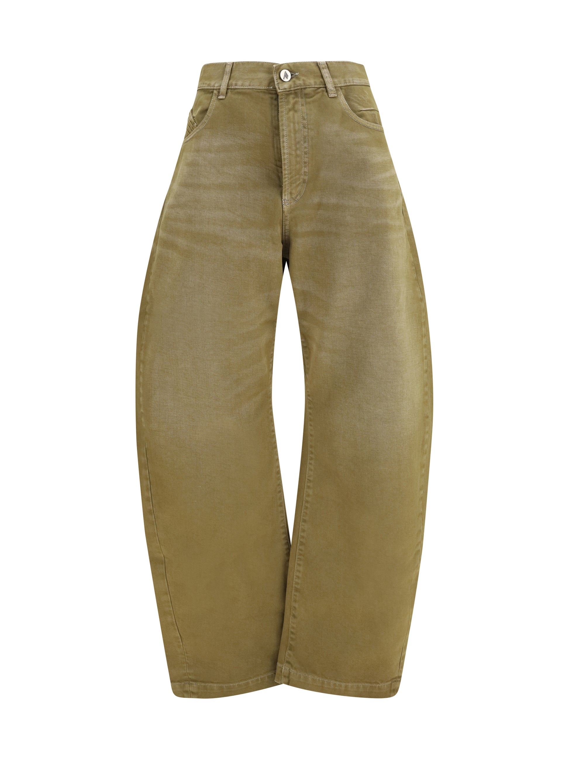 The Attico Women Wide-Leg Jeans With Back Belt THE ATTICO