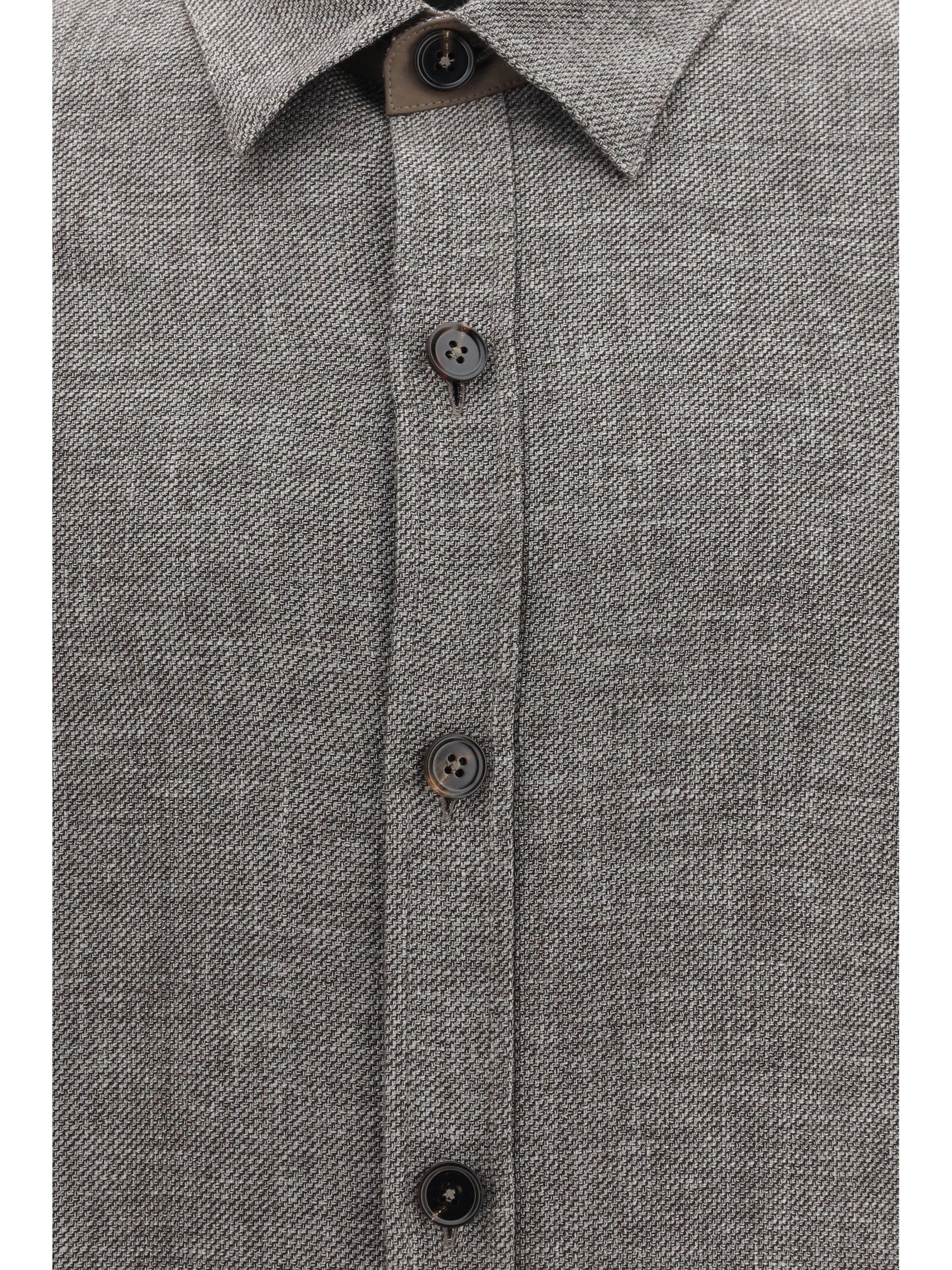Zegna Men Cashmere, Linen, And Silk Overshirt ZEGNA