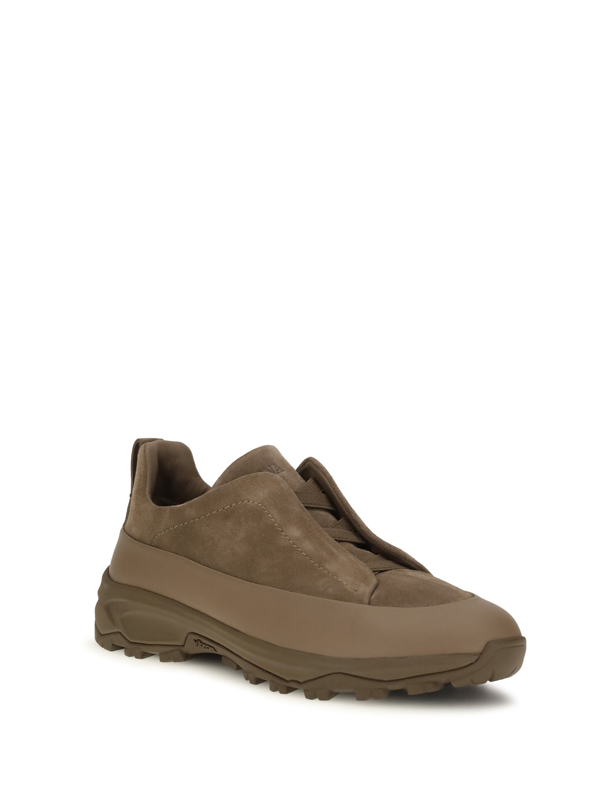 Zegna Men Triple Stitch™ Monte Leather And Suede Sneakers ZEGNA