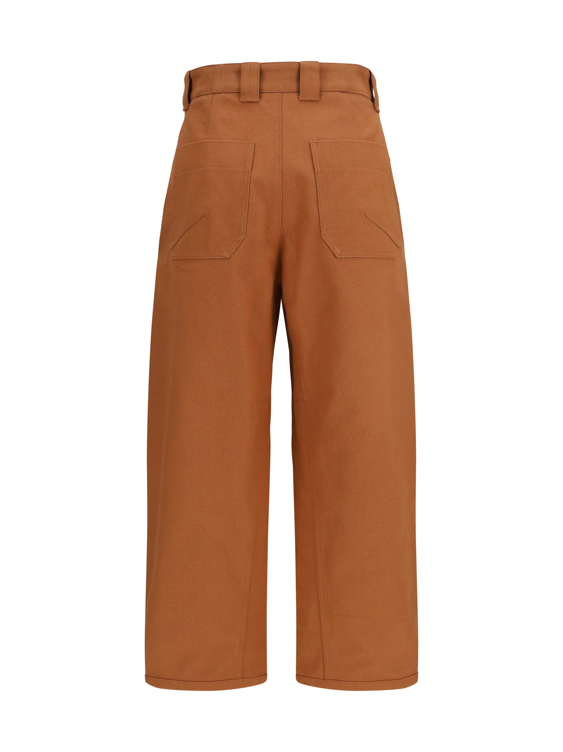 Chloé Women Cotton Canvas Barrel-Leg Pants CHLOE