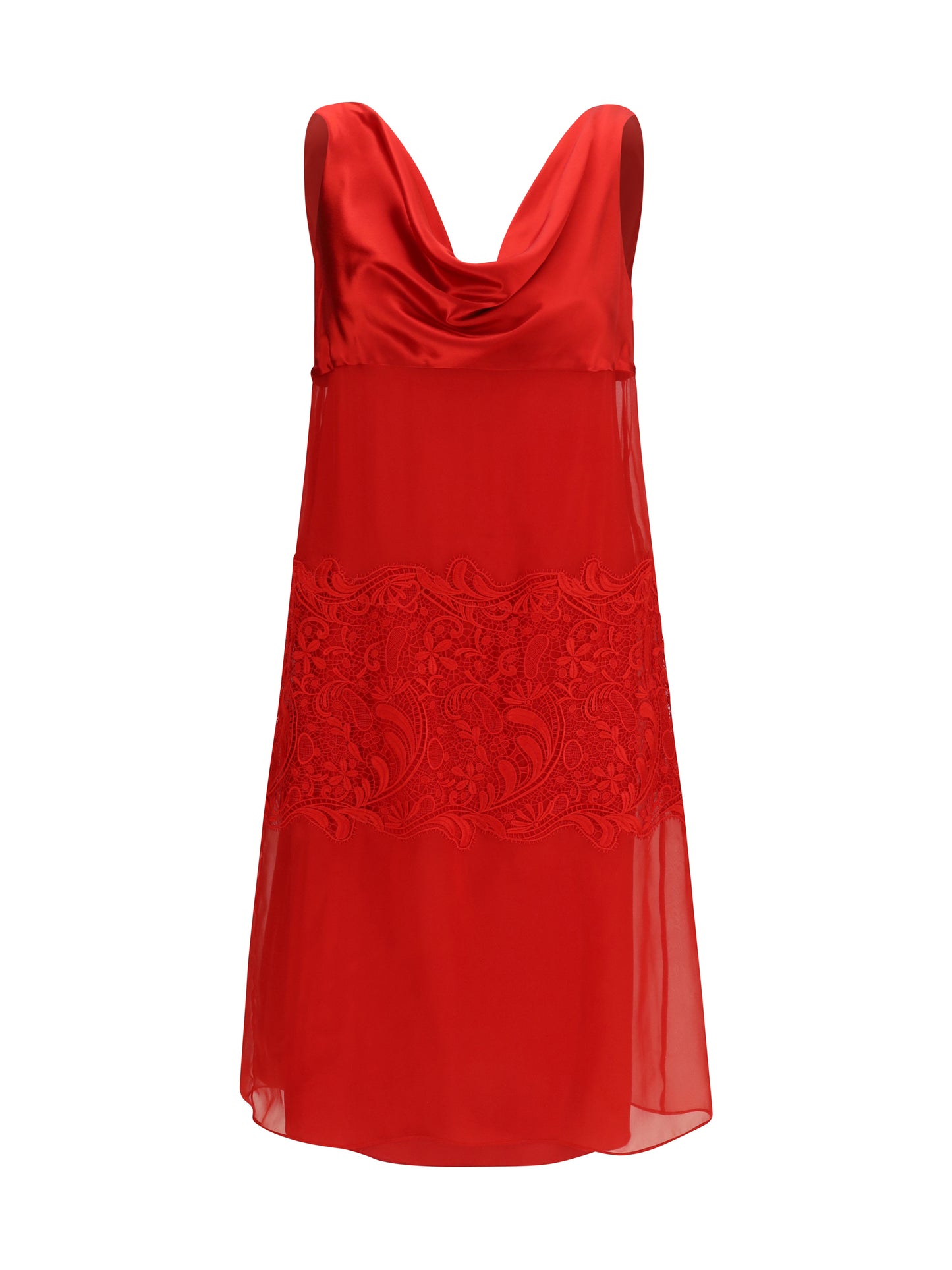 Ferragamo Women Draped Lace Dress FERRAGAMO
