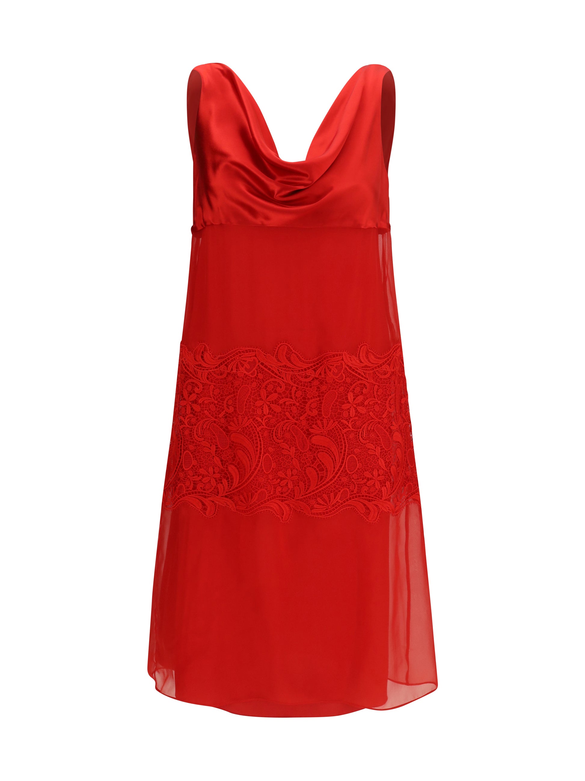 Ferragamo Women Draped Lace Dress FERRAGAMO