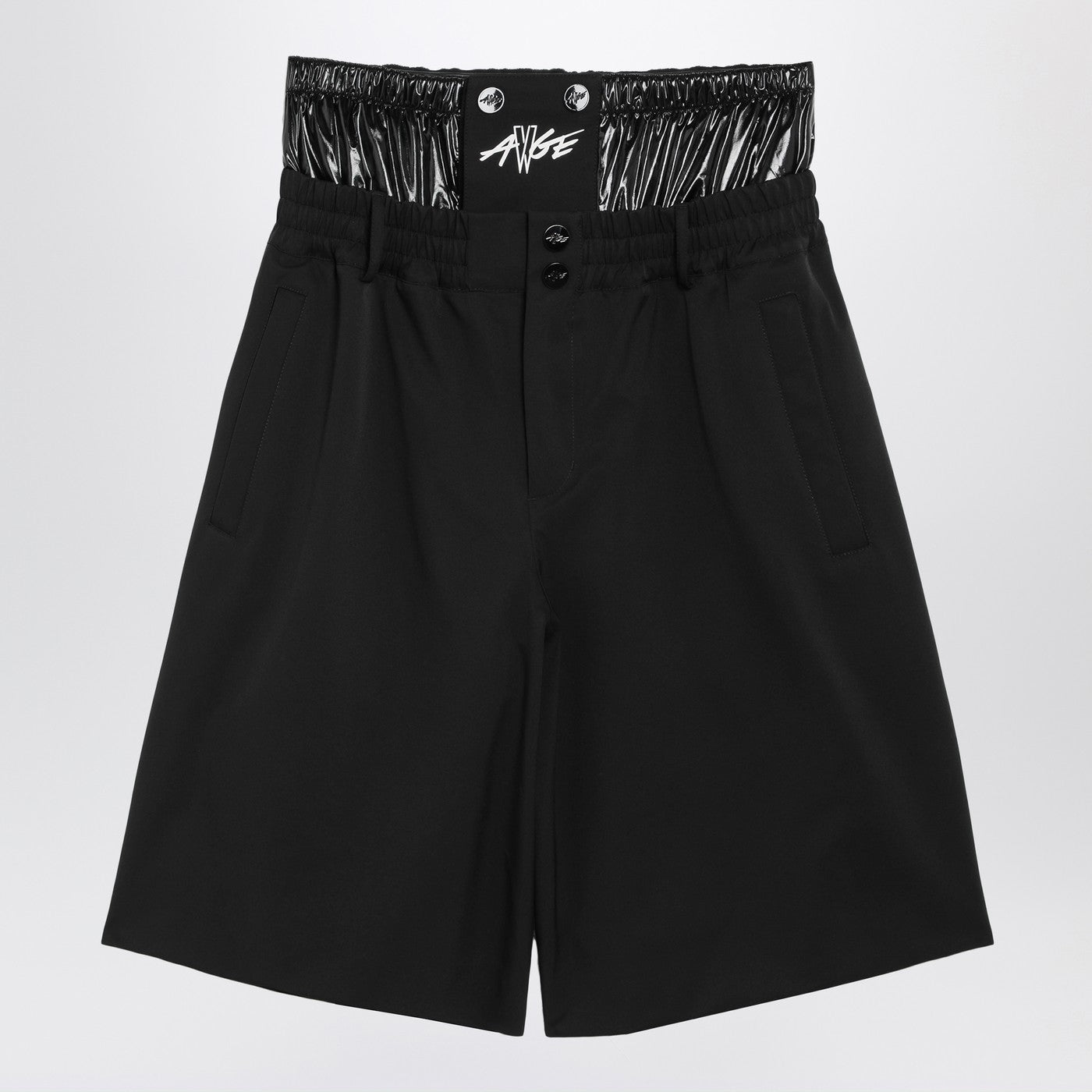 Moncler X A$Ap Rocky Black Nylon Blend Bermuda Shorts Men Moncler X A$AP Rocky