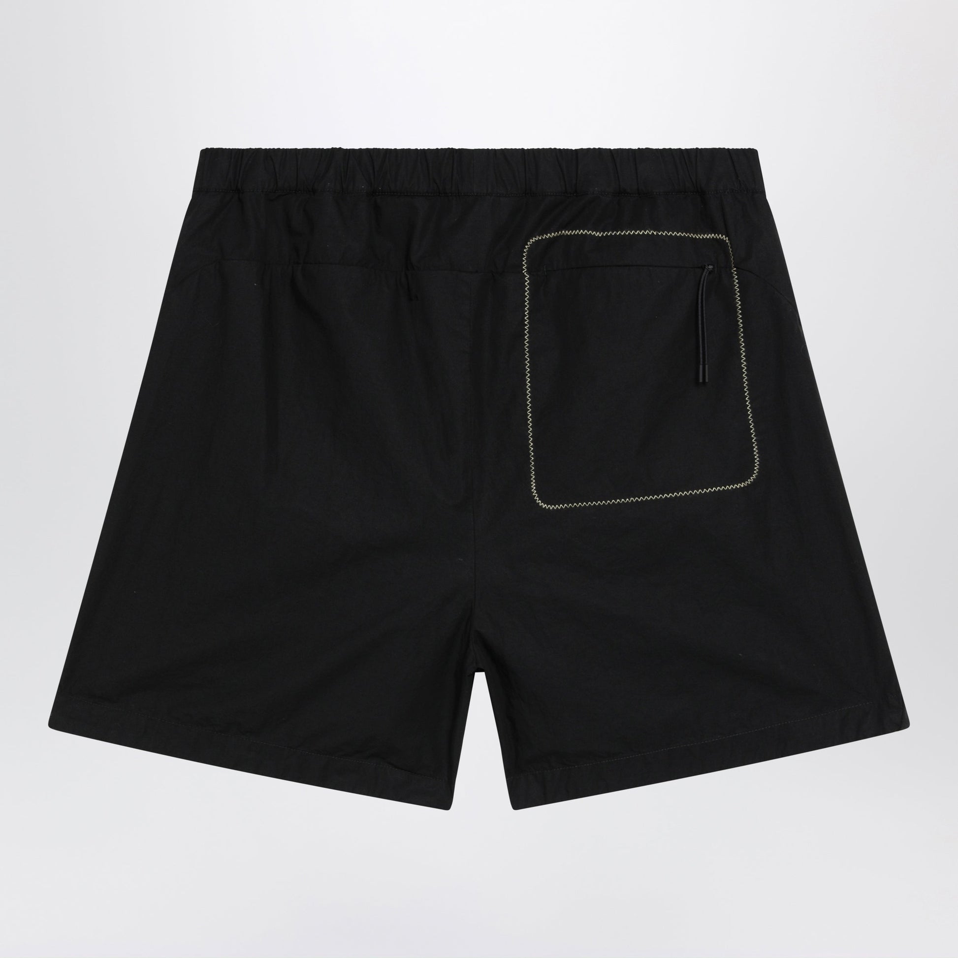 Moncler Black Cargo Shorts In Cotton Gabardine Men MONCLER