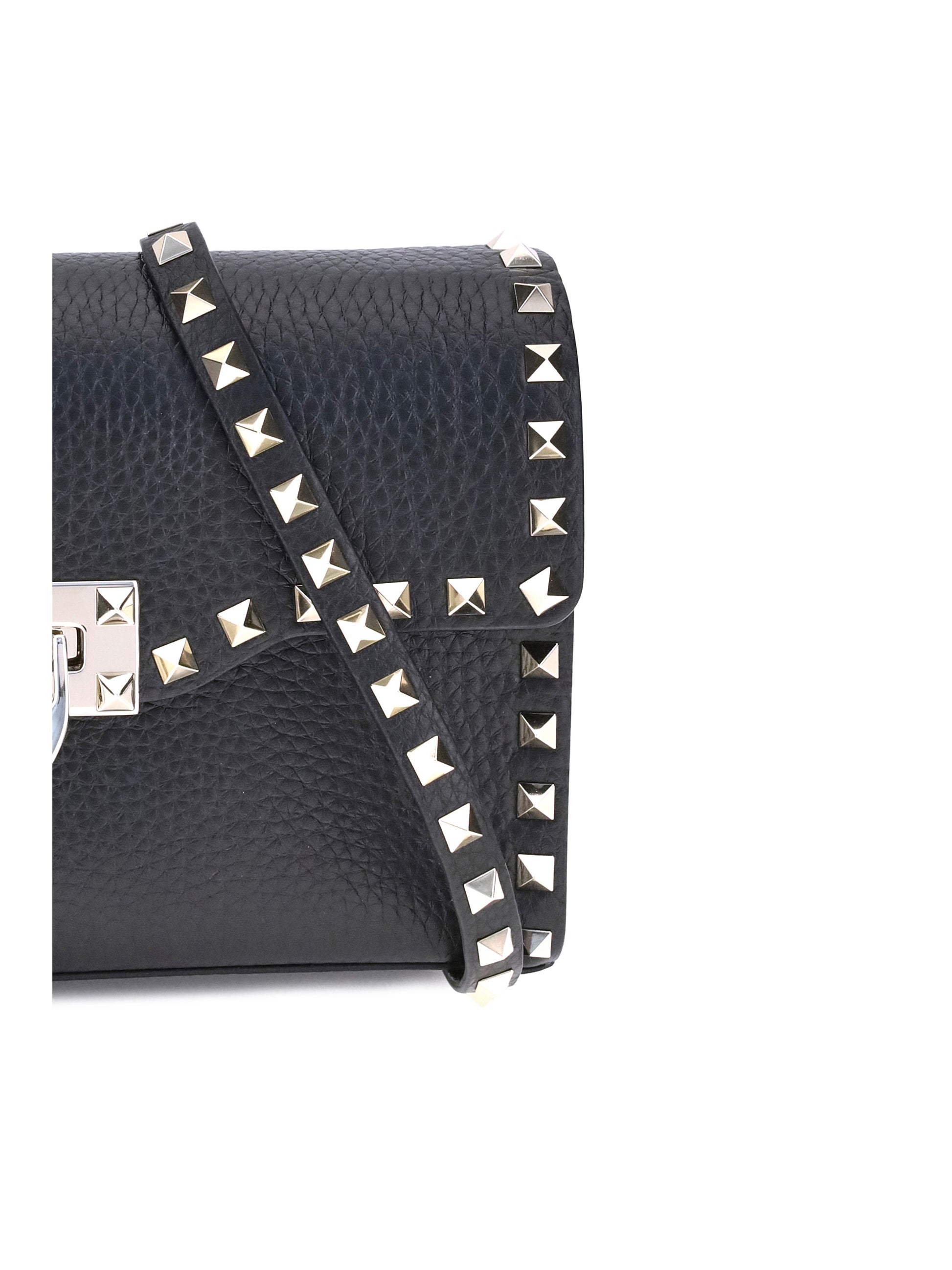 Valentino Garavani Women Rockstud Mini Shoulder Bag In Garnet Calfskin VALENTINO GARAVANI