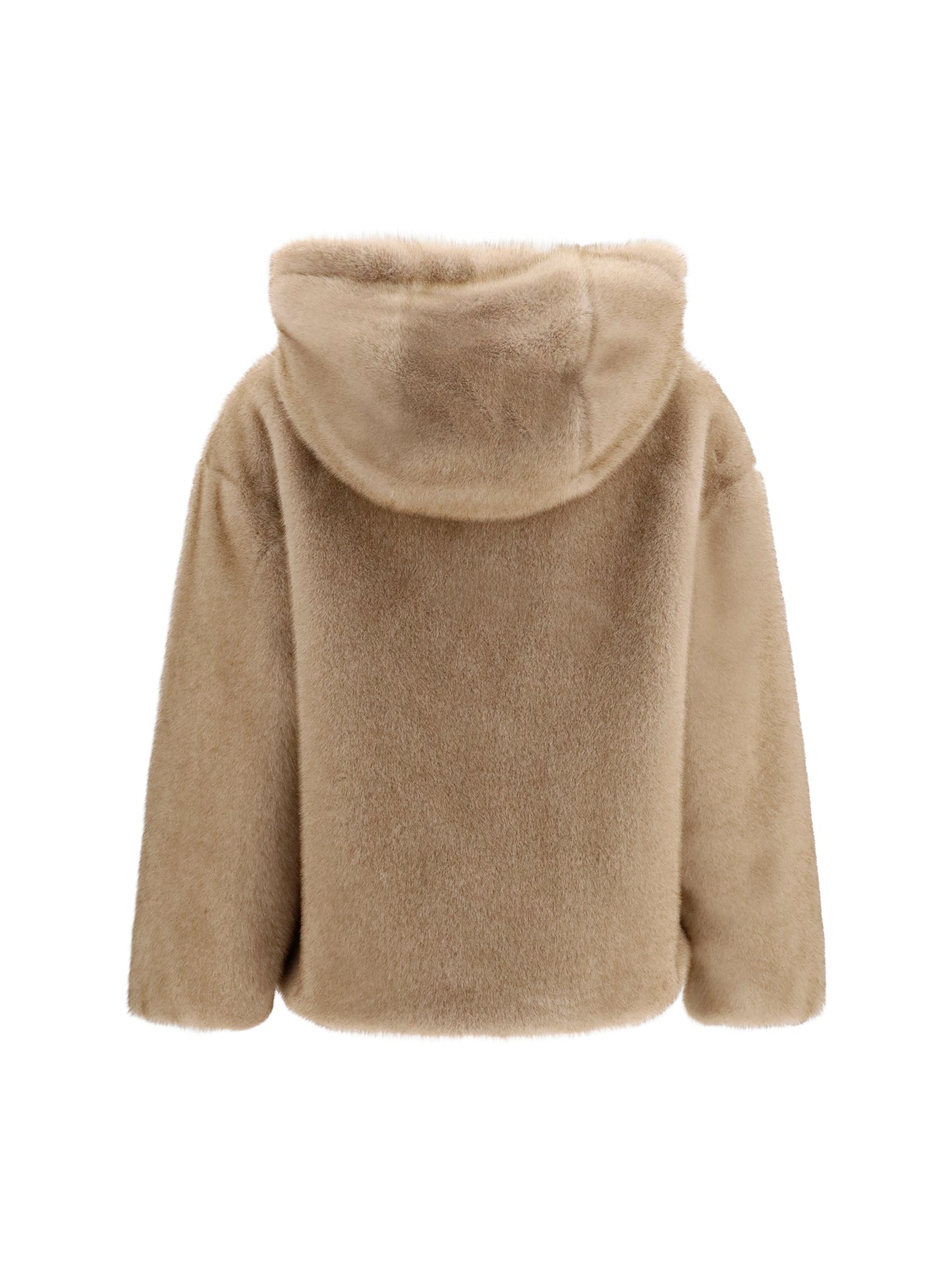 Herno Women Hooded Jacket In Eco-Fur HERNO