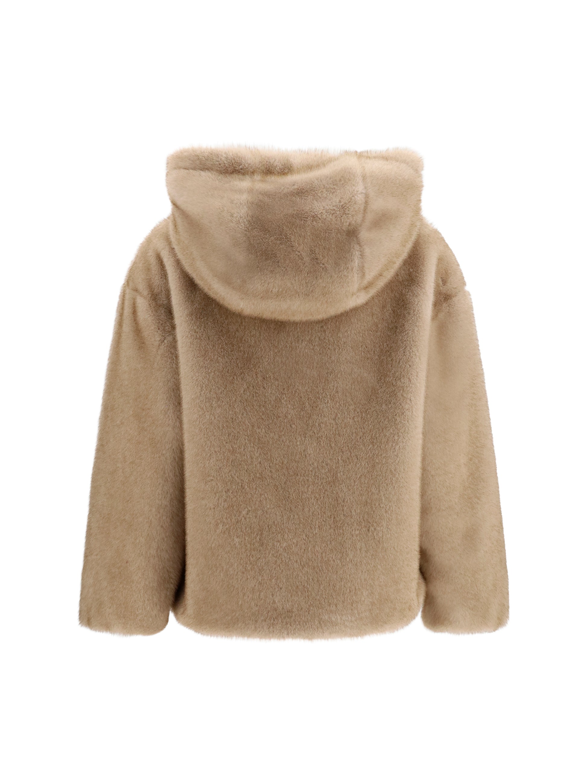 Herno Women Hooded Jacket In Eco-Fur HERNO
