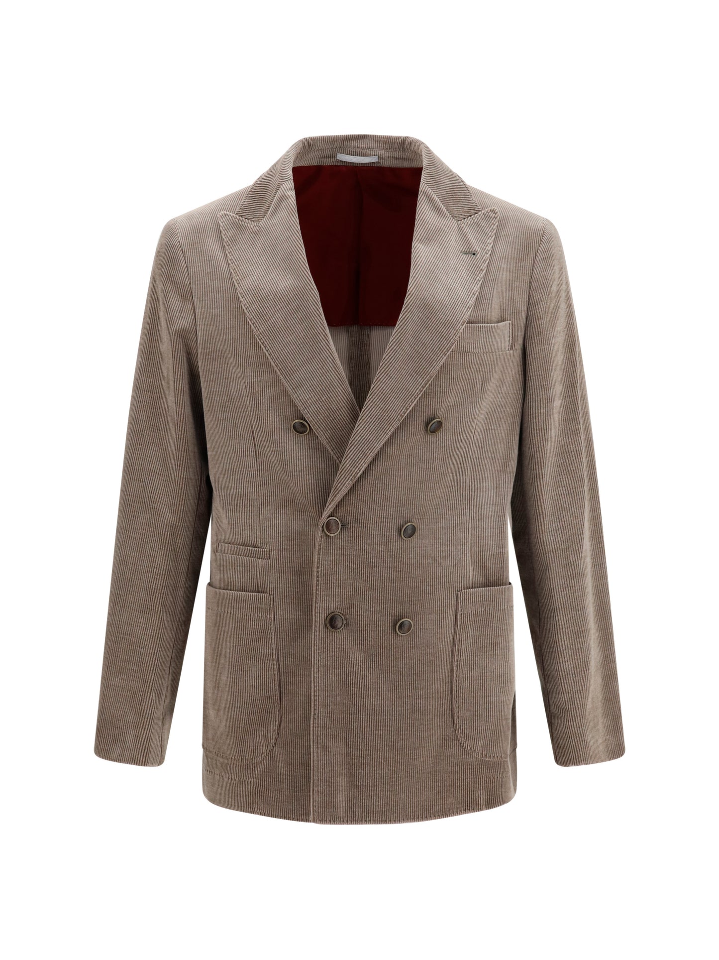 Brunello Cucinelli Men Double-Breasted Corduroy Jacket BRUNELLO CUCINELLI