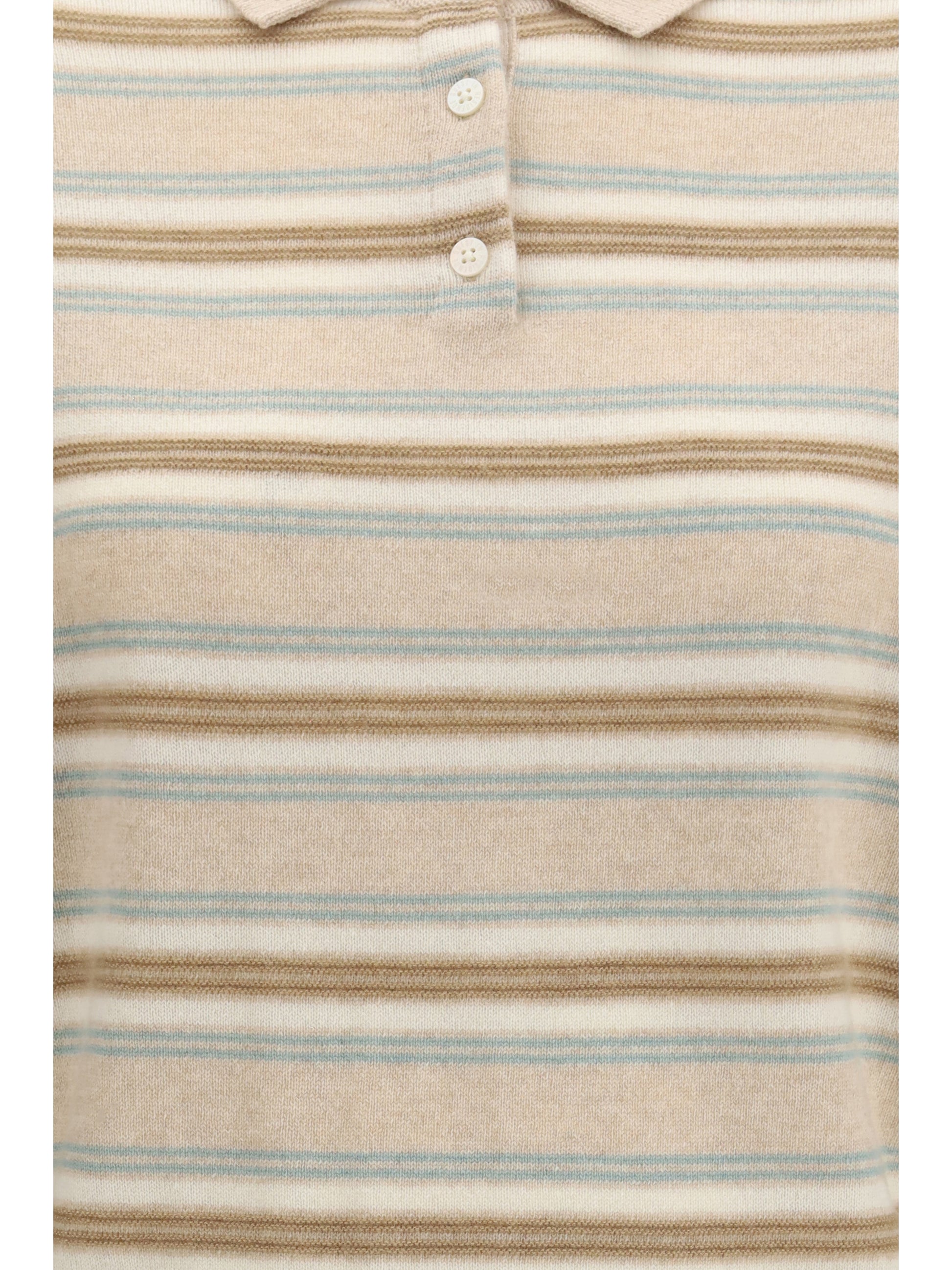 Guest In Residence Women College Striped Polo Sweater GUEST IN RESIDENCE