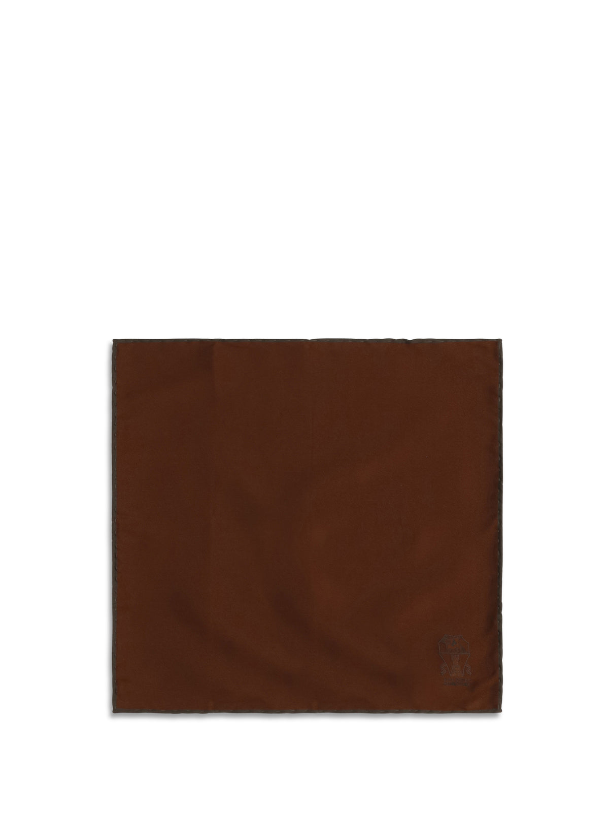 Brunello Cucinelli Men Printed Logo Silk Pocket Square BRUNELLO CUCINELLI