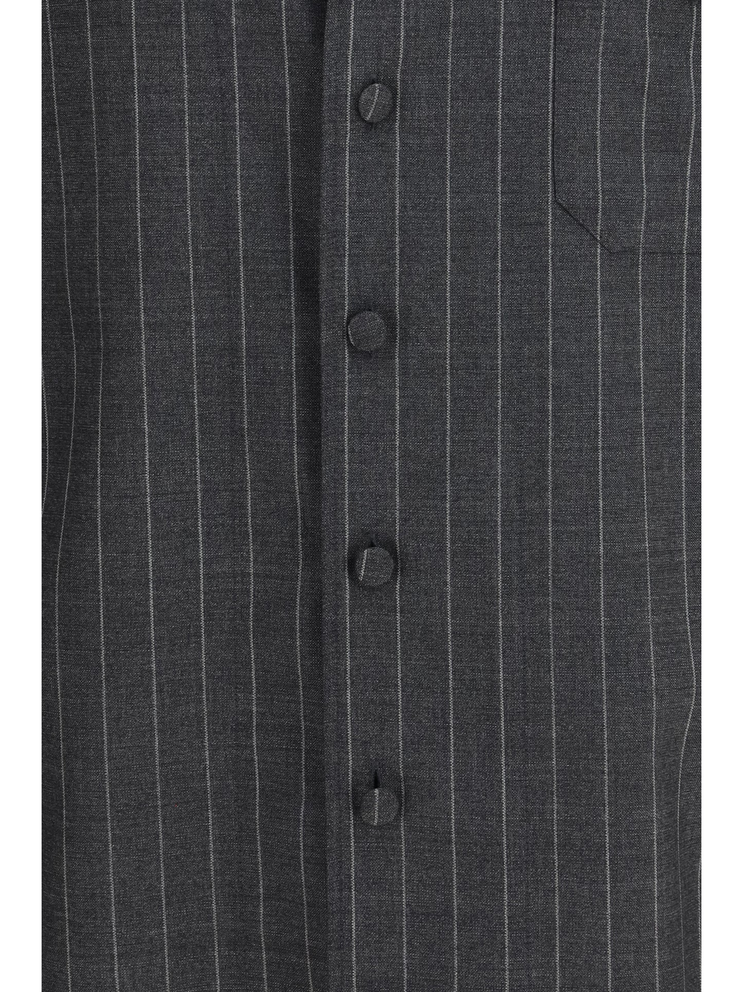 Dolce & Gabbana Men Pinstripe Wool Shirt DOLCE & GABBANA