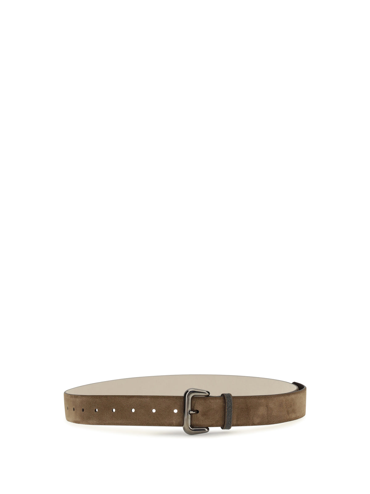 Brunello Cucinelli Women Suede Belt With Jewelry Detail BRUNELLO CUCINELLI