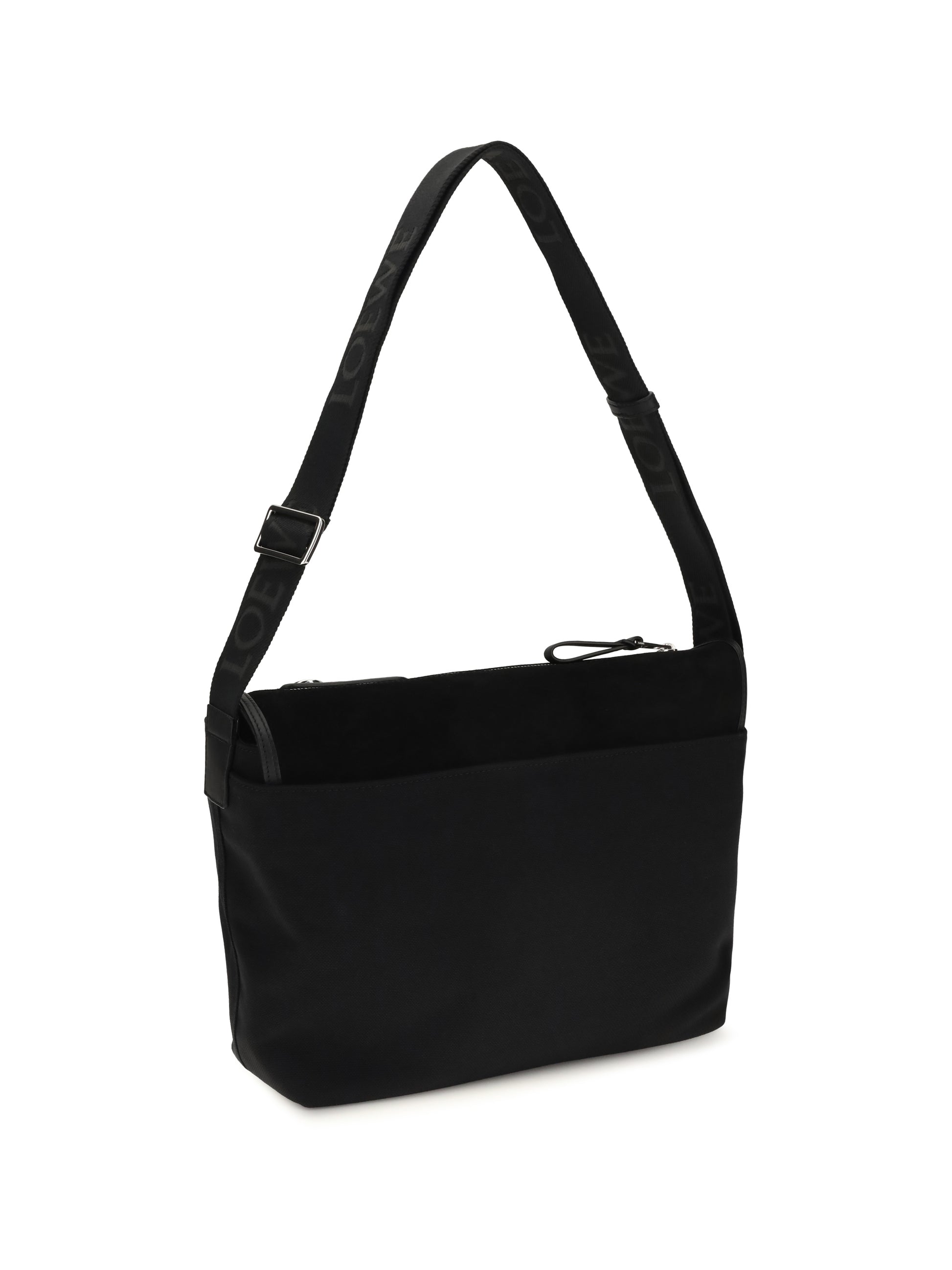 Loewe Men Medium Messenger Flex Bag In Canvas And Suede LOEWE