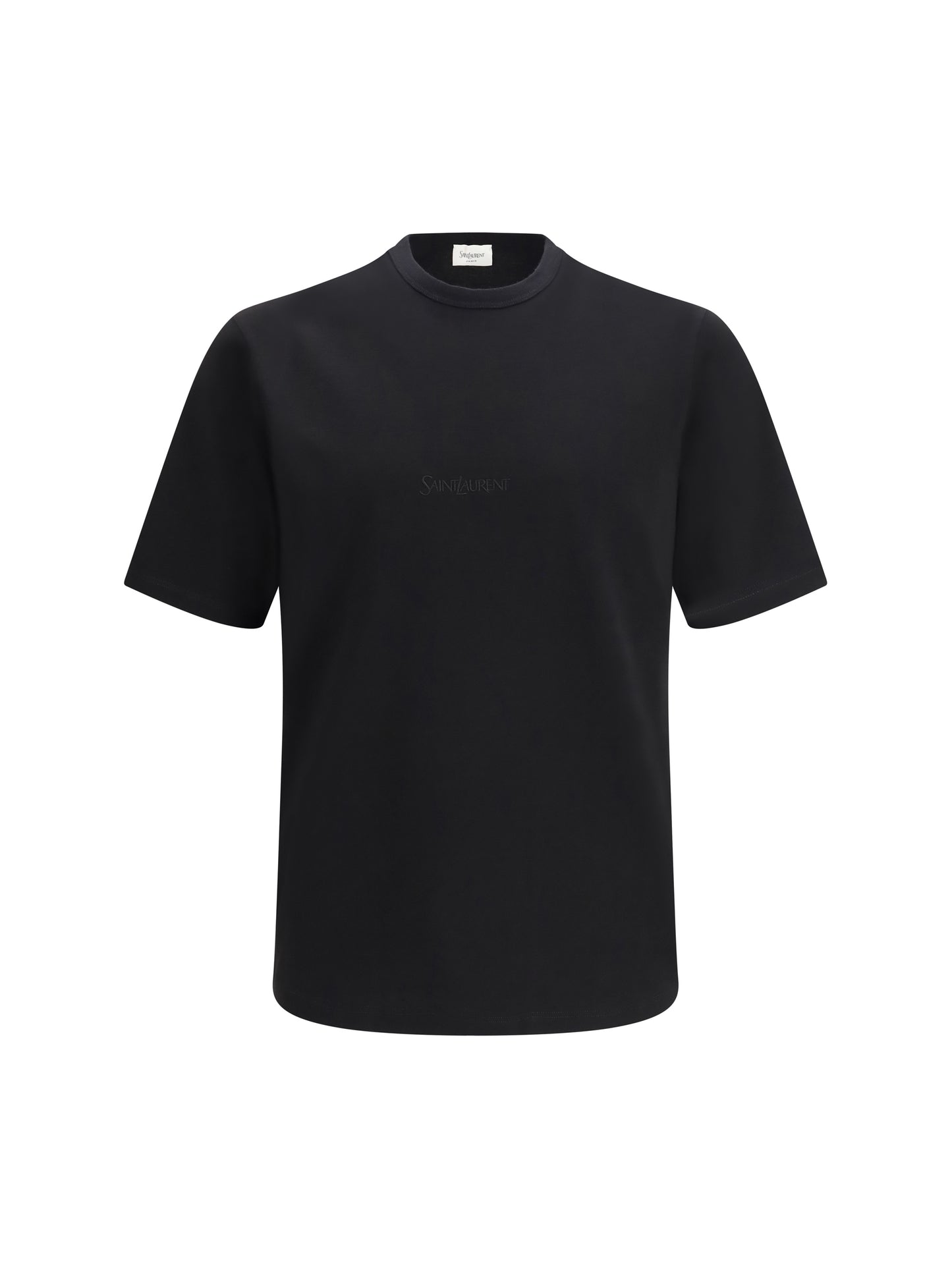 Saint Laurent Men Cotton Jersey T-Shirt With Embroidered Logo SAINT LAURENT