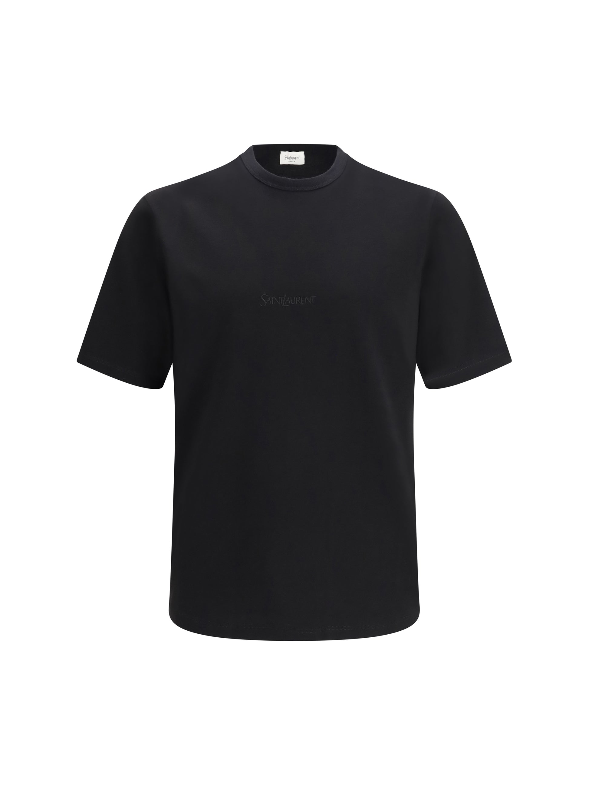 Saint Laurent Men Cotton Jersey T-Shirt With Embroidered Logo SAINT LAURENT