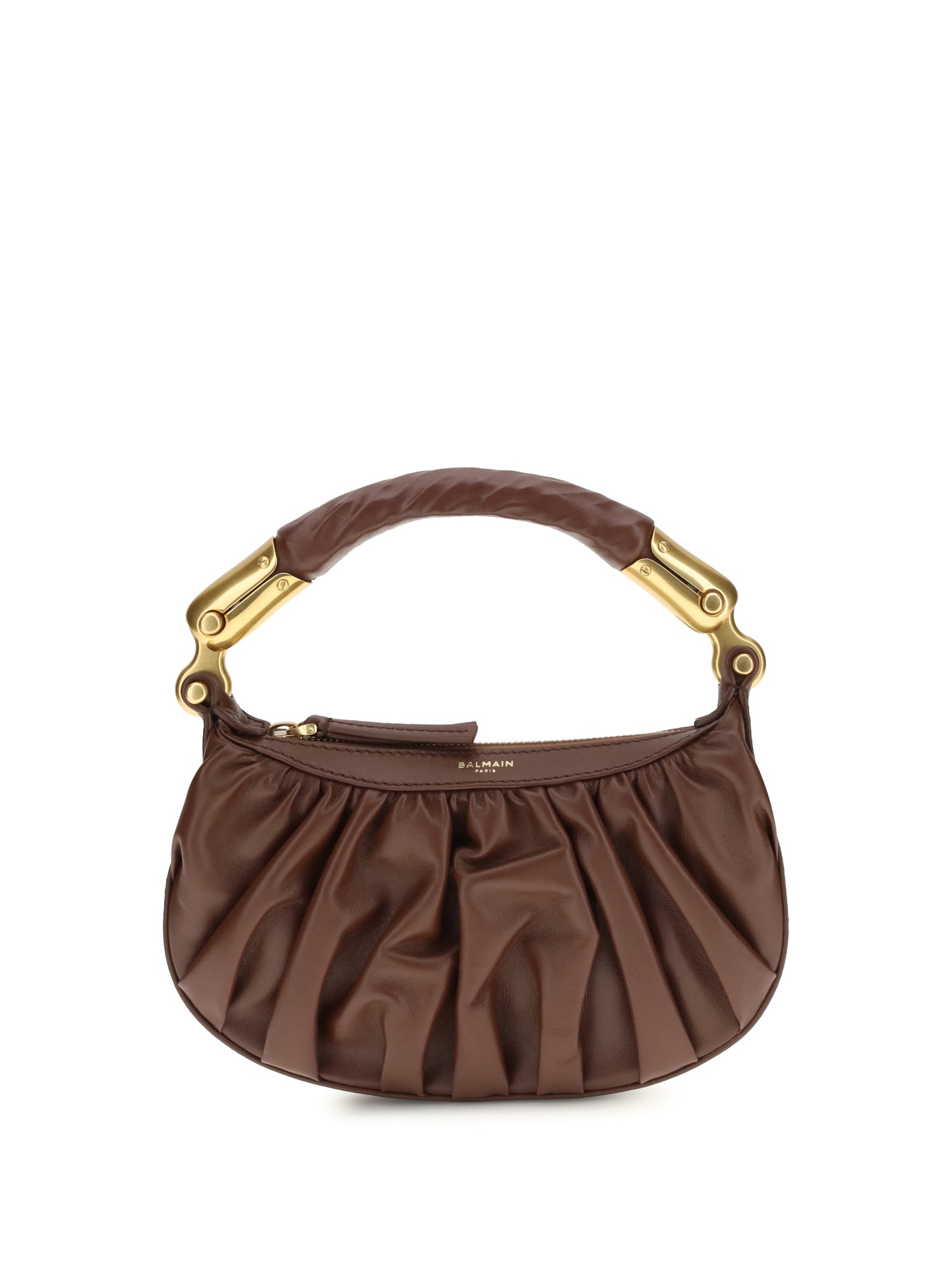 Balmain Women Ébène Mini Bag In Calfskin Leather BALMAIN