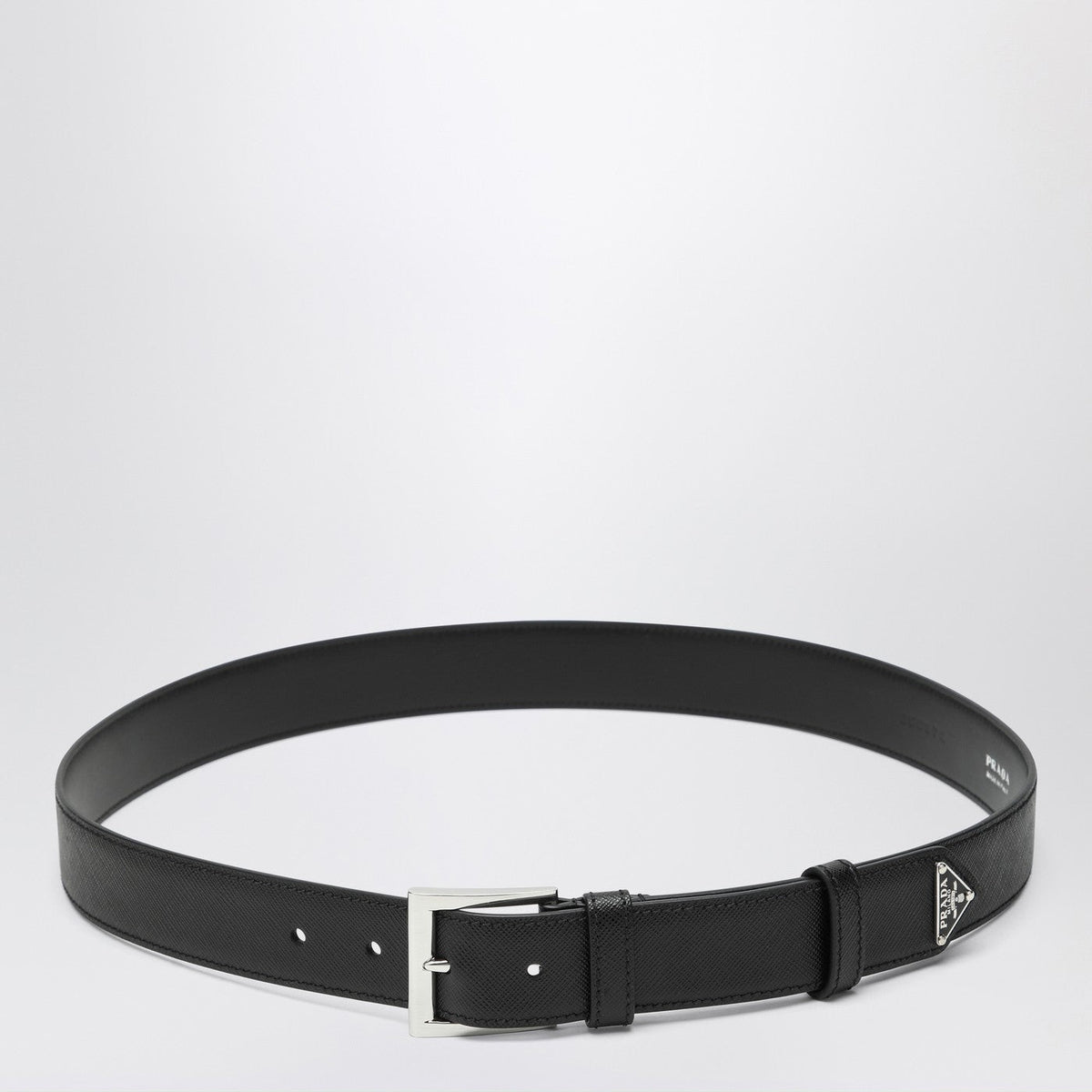 Prada Black Saffiano Belt Men PRADA