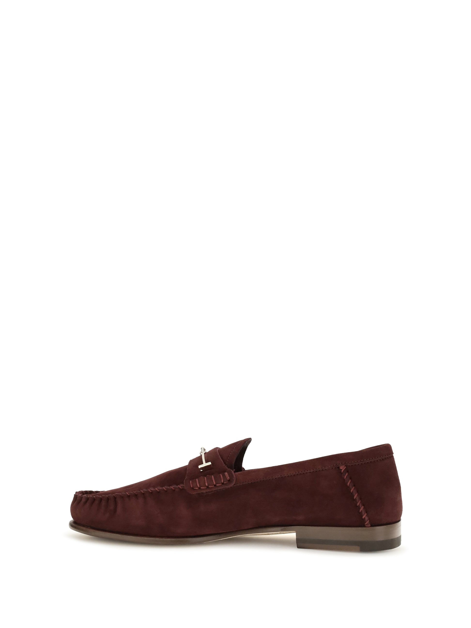Tom Ford Women Suede Leather T-Strap Loafers TOM FORD