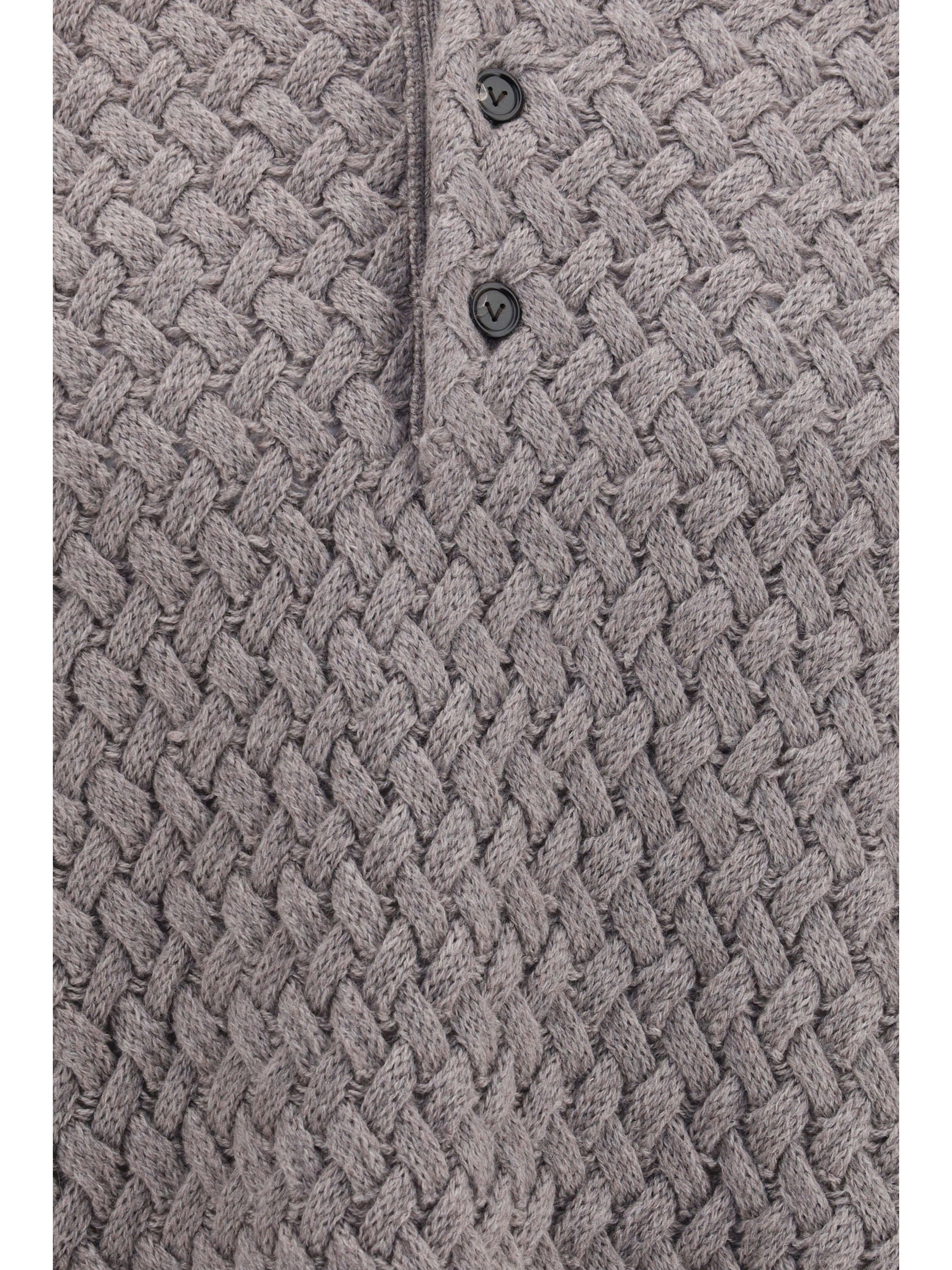 Bottega Veneta Men Lw Wool Intrecciato Sweater BOTTEGA VENETA