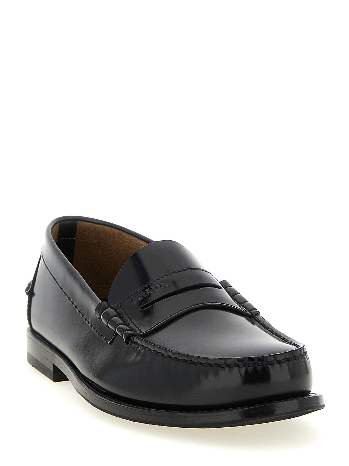 Prada Men Brushed Leather Loafers PRADA