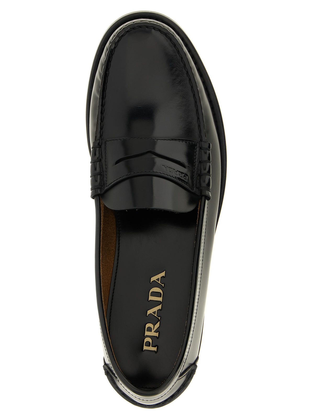 Prada Men Brushed Leather Loafers PRADA