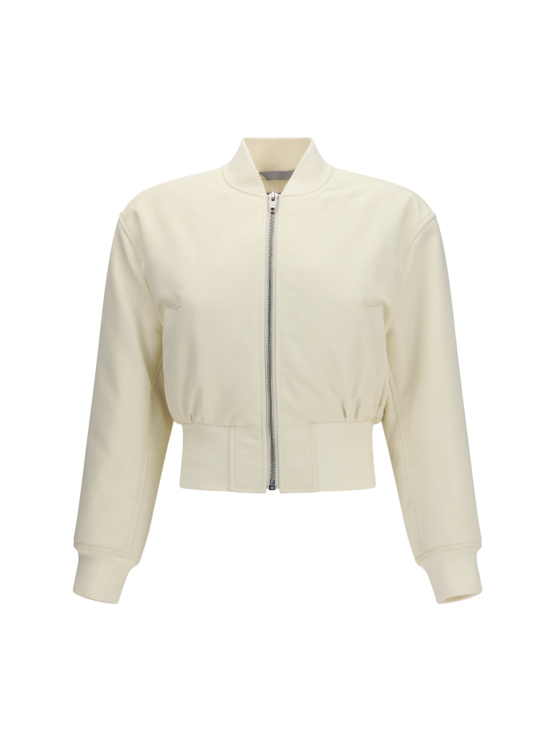 Balenciaga Women Cropped Bomber Jacket In Technical Faille BALENCIAGA