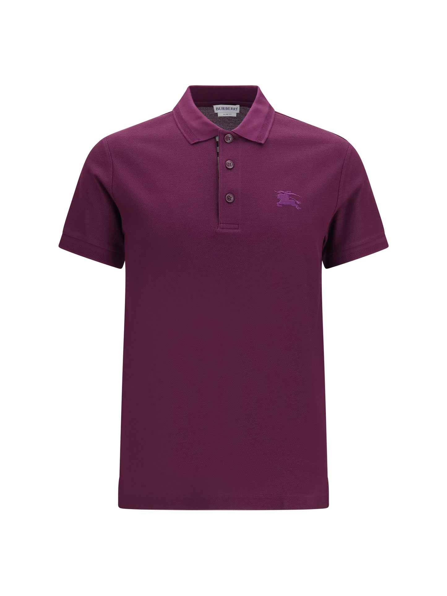 Burberry Men Cotton Polo Shirt With Embroidered Logo BURBERRY