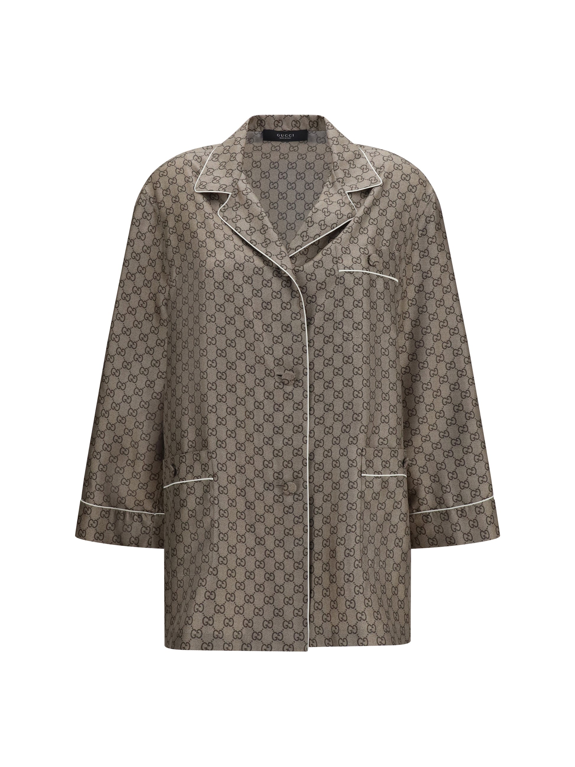 Gucci Women Printed Silk Twill Shirt GUCCI