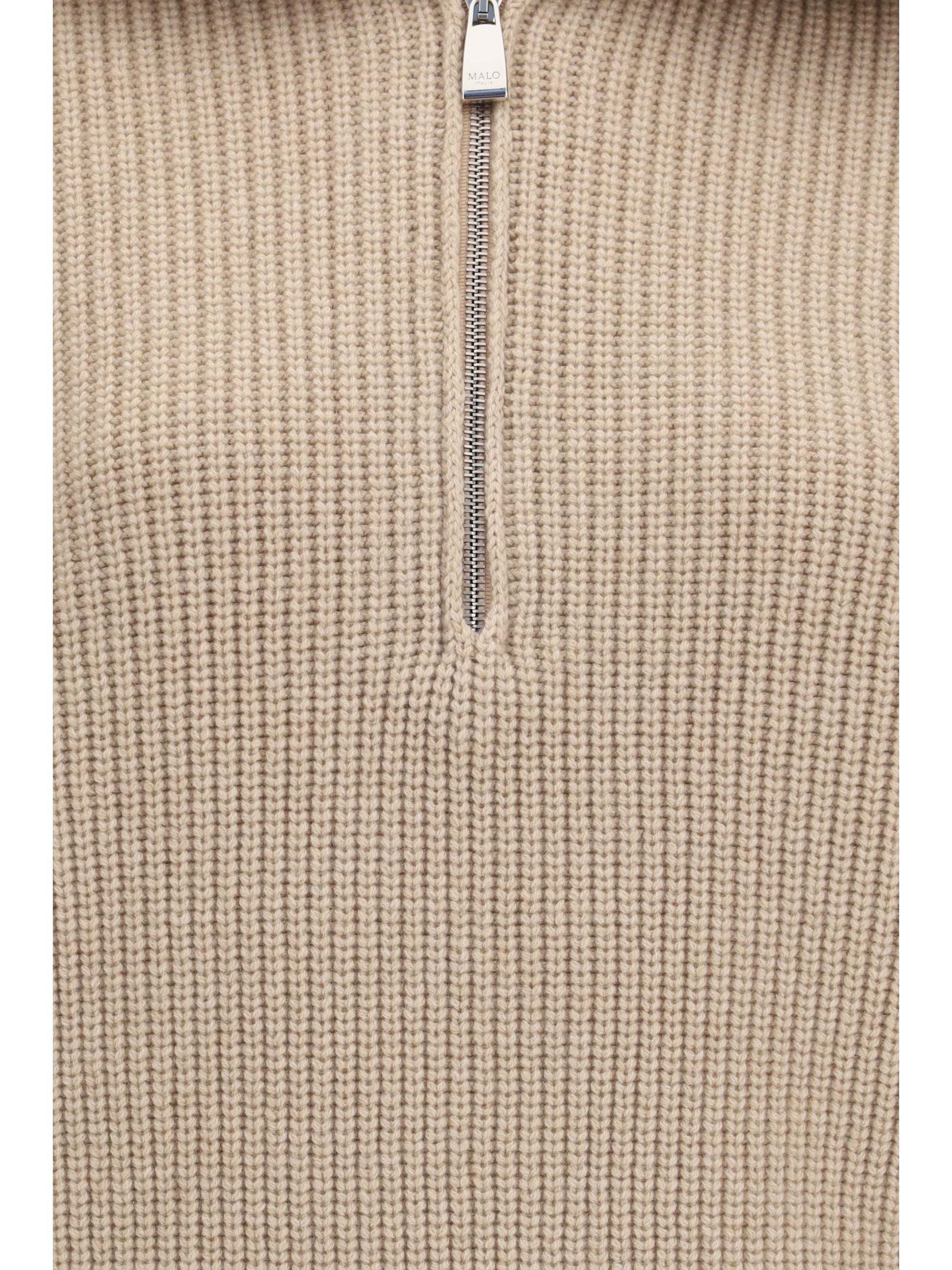 Malo Women Cashmere High-Neck Zip Sweater MALO