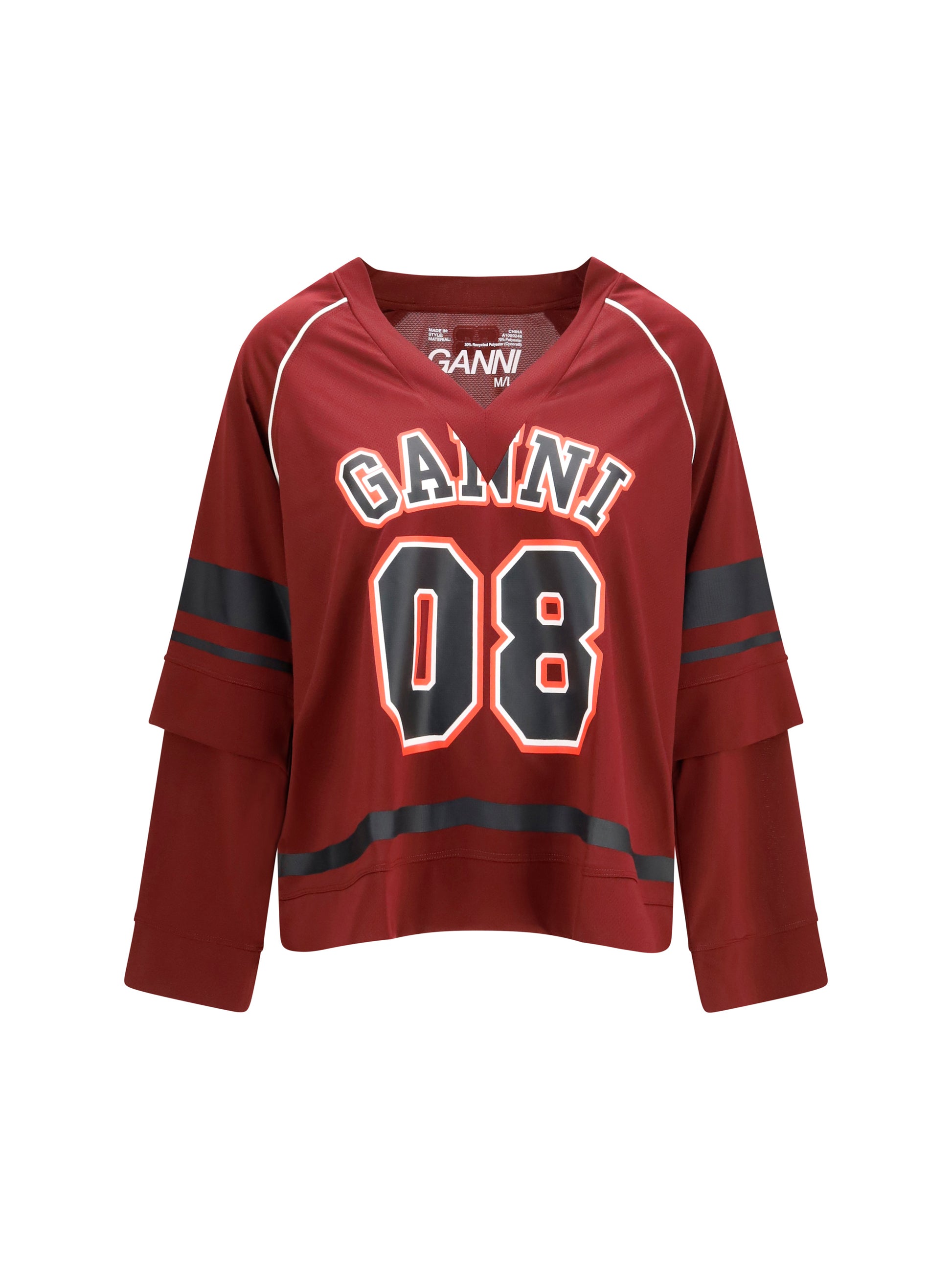 Ganni Women Cocora Double-Layer Long-Sleeve T-Shirt GANNI