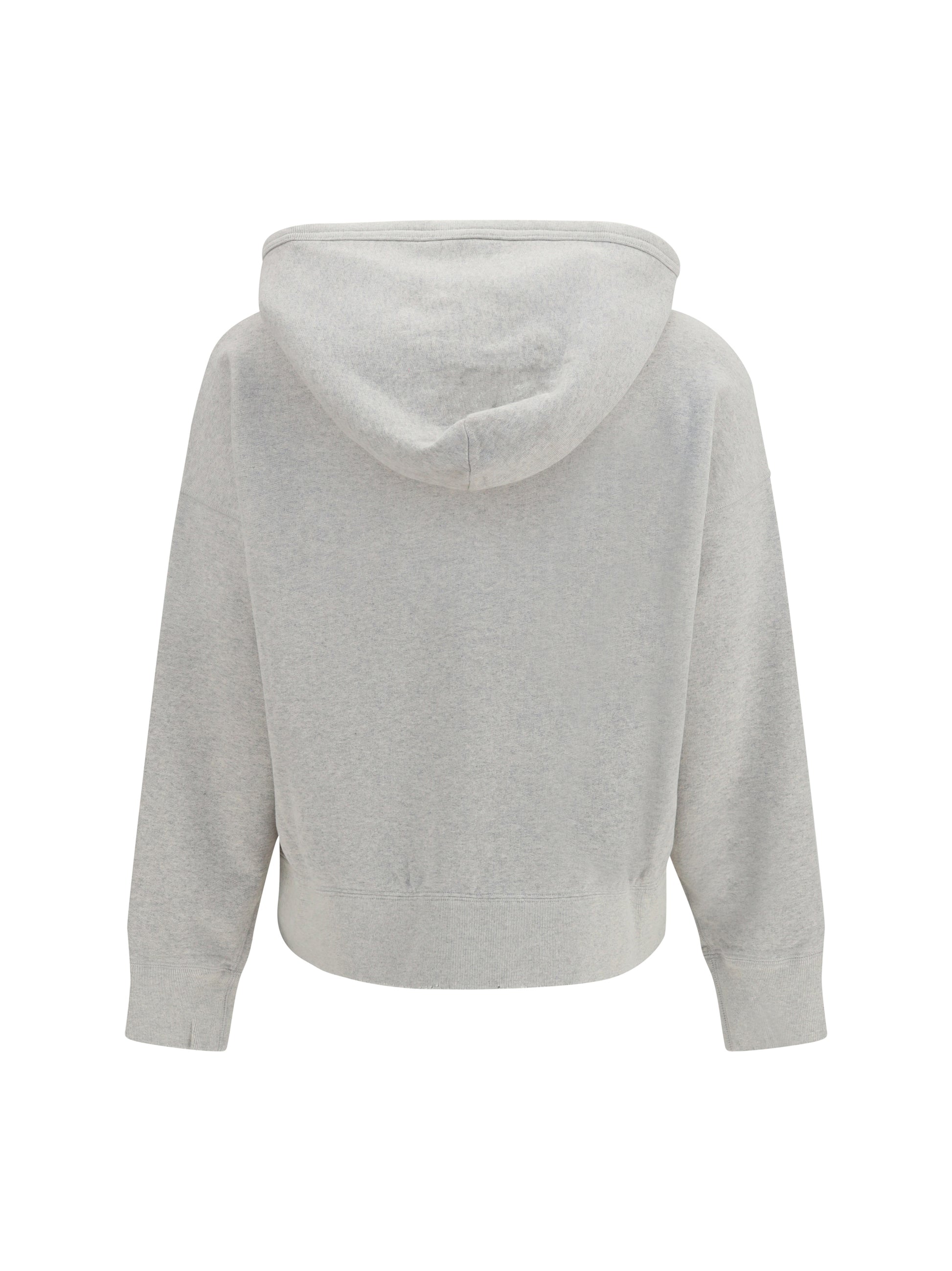 Prada Women Cotton Fleece Hoodie With Jewel Brooch PRADA