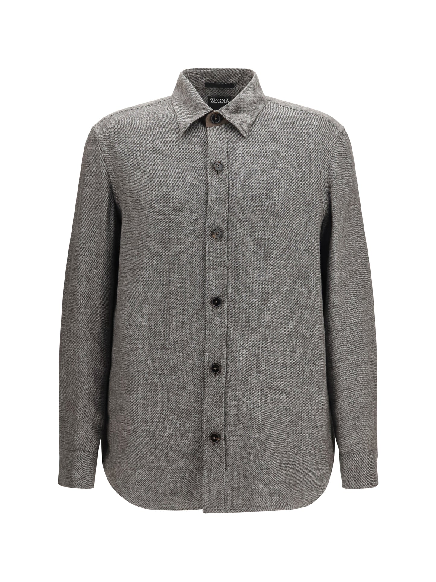 Zegna Men Cashmere, Linen, And Silk Overshirt ZEGNA
