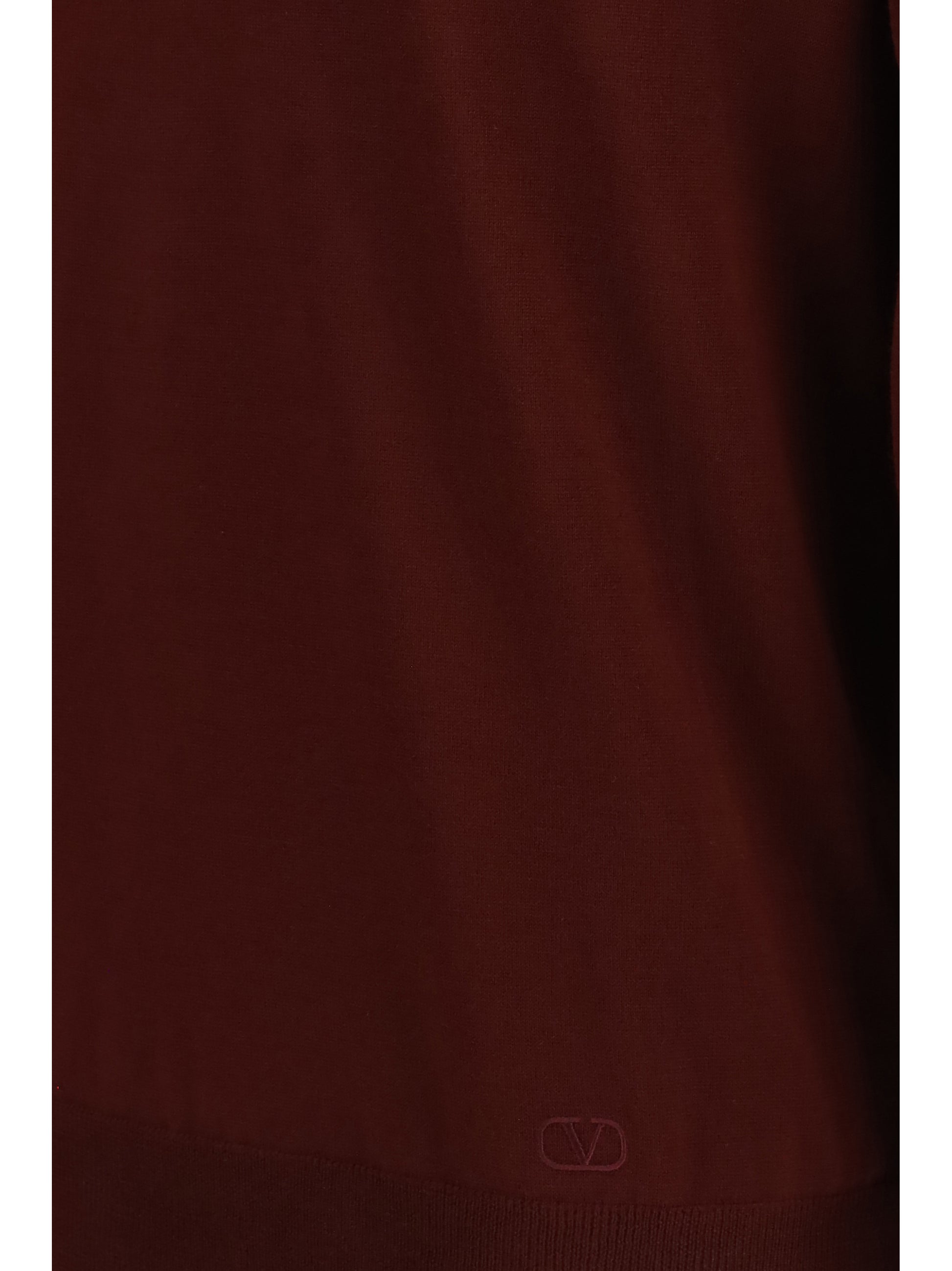 Valentino Men Long-Sleeve Wool Polo With Vlogo VALENTINO