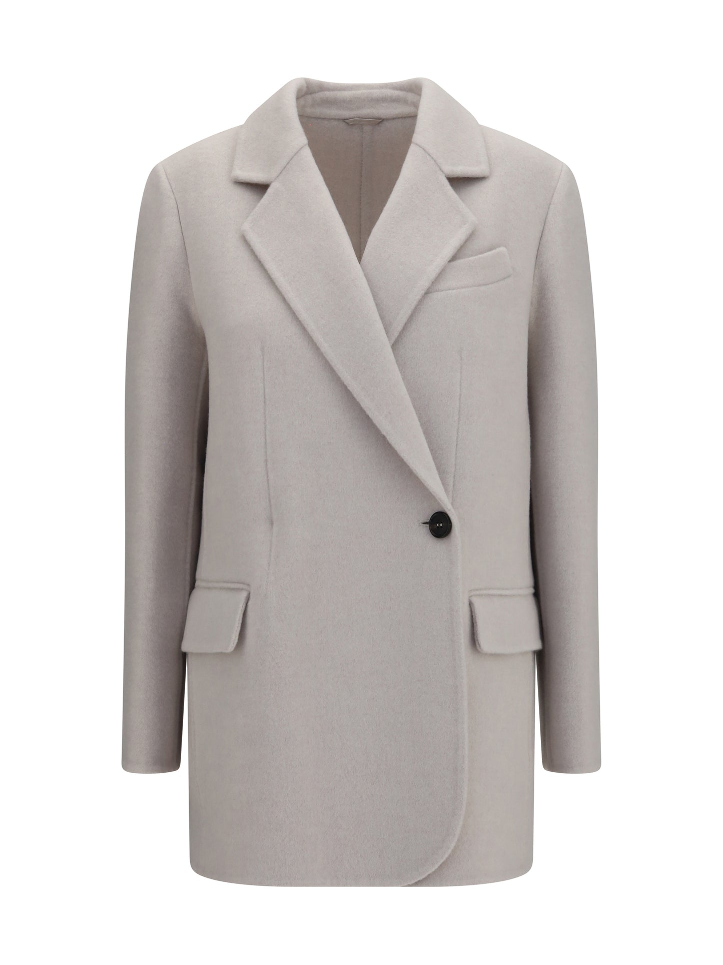 Brunello Cucinelli Women Single-Breasted Wool And Cashmere Jacket BRUNELLO CUCINELLI