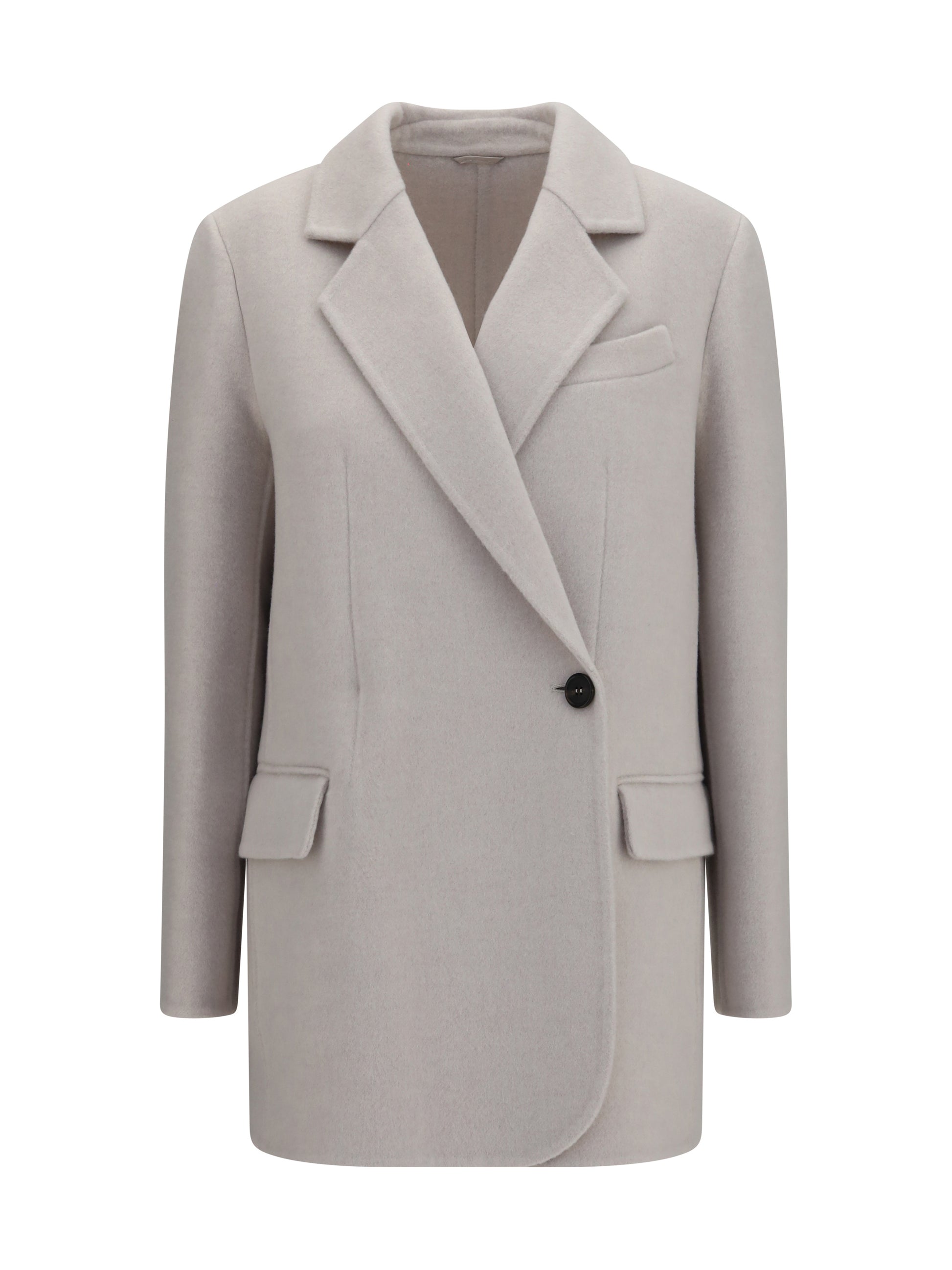 Brunello Cucinelli Women Single-Breasted Wool And Cashmere Jacket BRUNELLO CUCINELLI