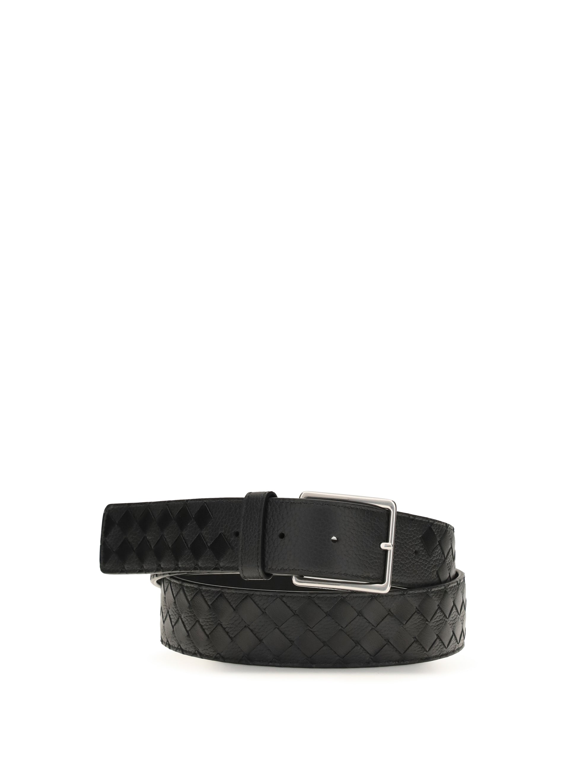 Bottega Veneta Men Intreccio Leather Belt BOTTEGA VENETA