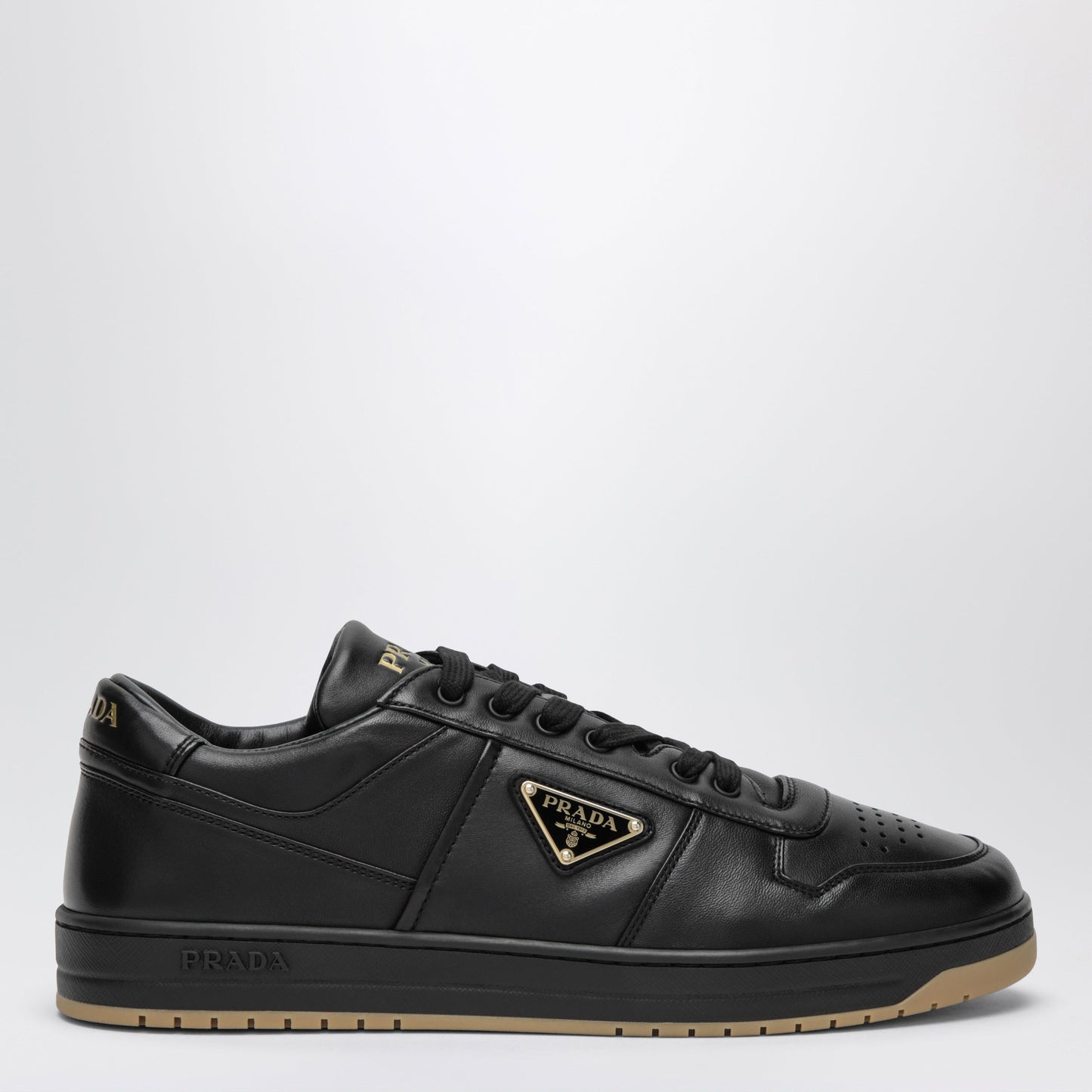 Prada Black Downtown Sneakers In Nappa Leather Men PRADA