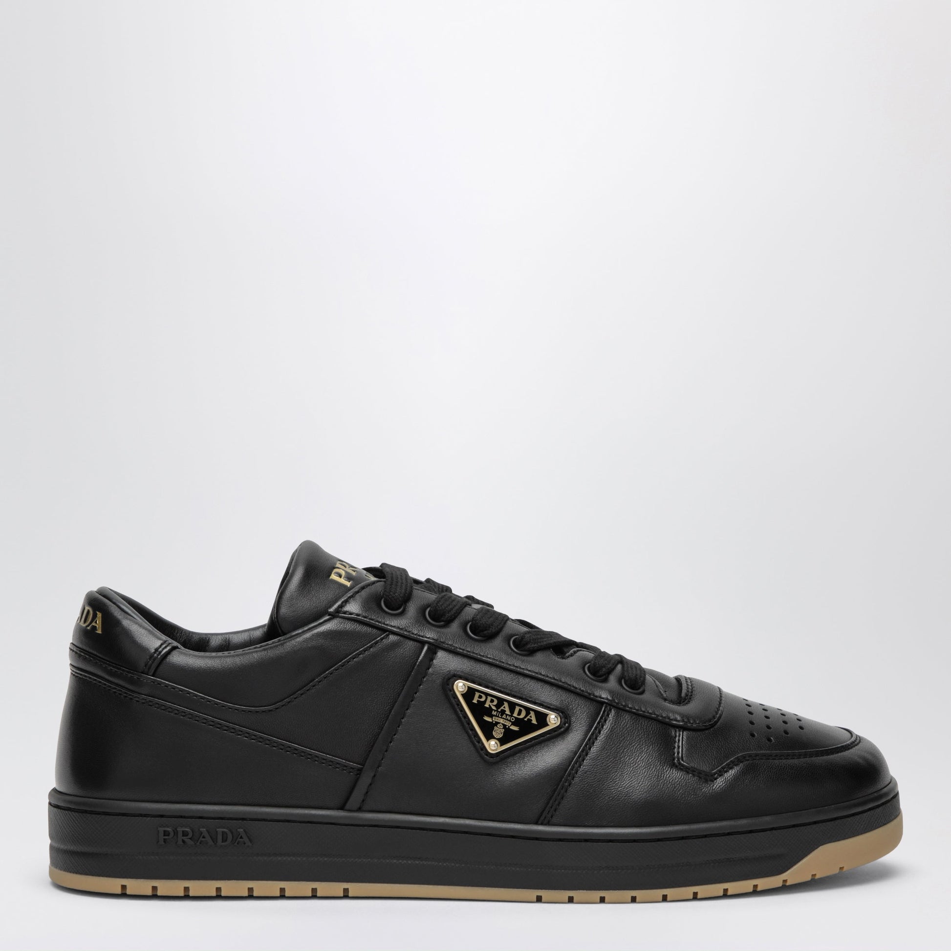 Prada Black Downtown Sneakers In Nappa Leather Men PRADA