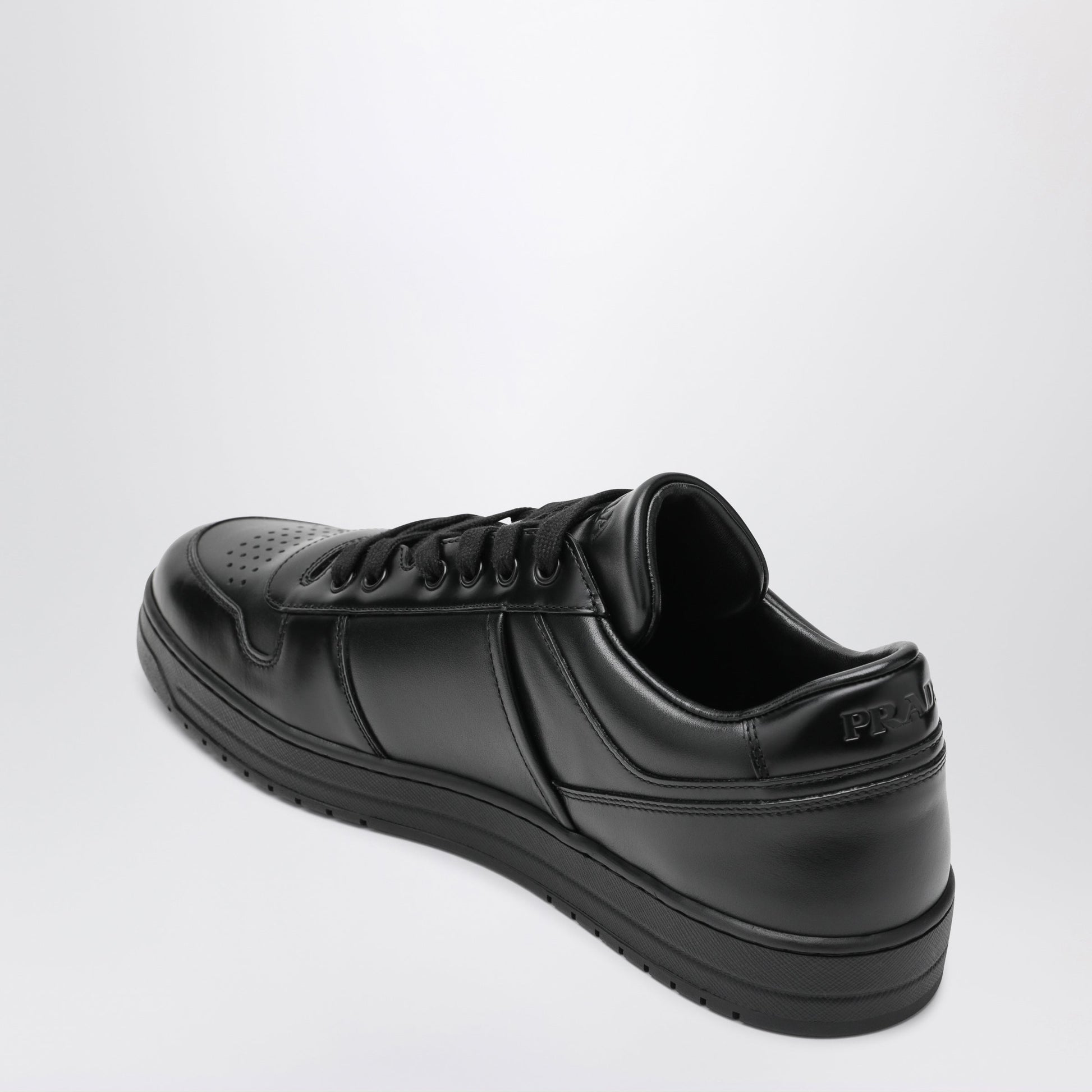Prada Black Downtown Leather Sneakers Men PRADA