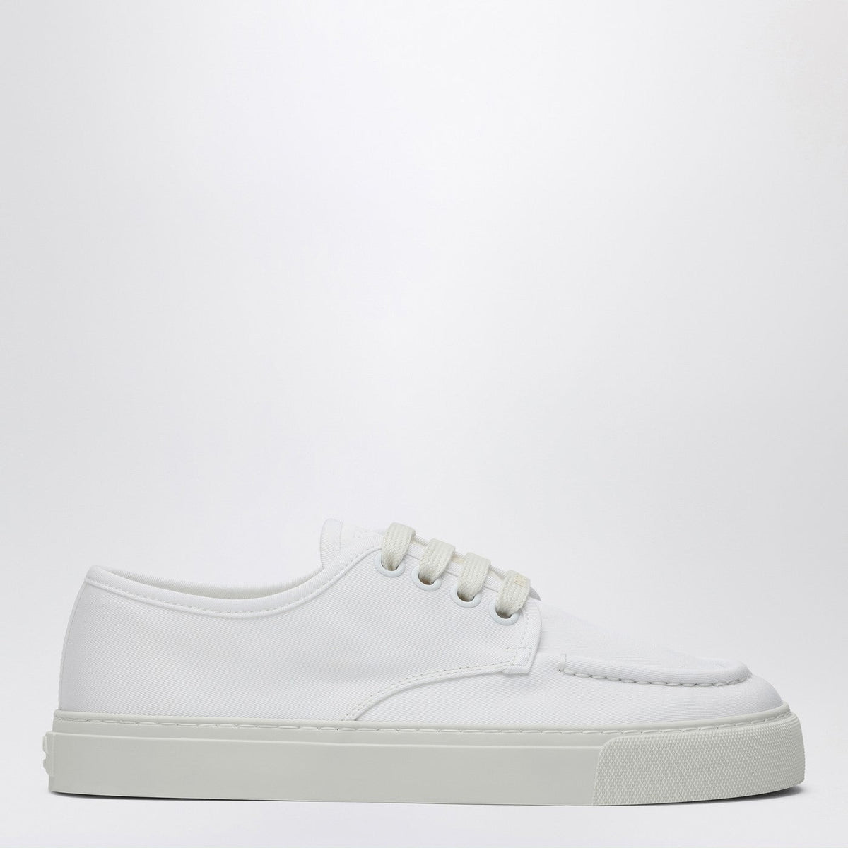Prada White Sneakers In Cotton Canvas Men PRADA